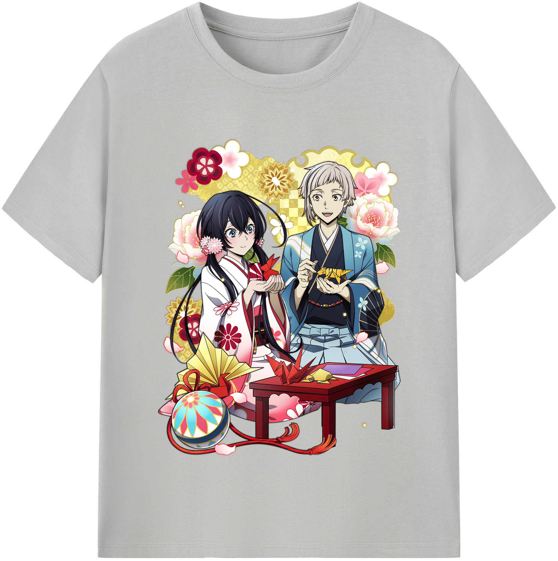 （画像用） 文豪ストレイドッグス Bungo Stray Dogs レディースカジュアルプリントTシャツ（綿100％）