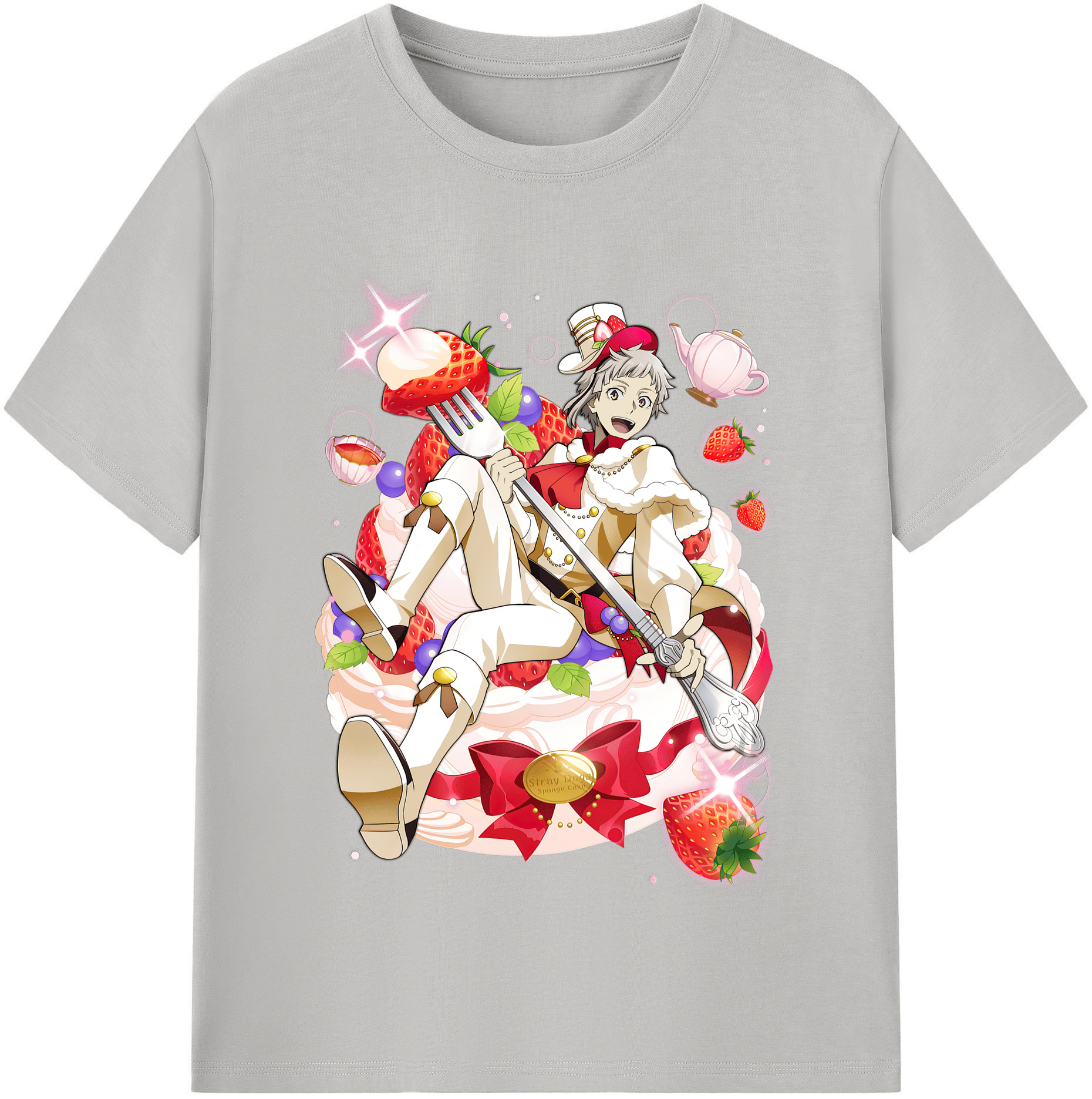 （画像用） 文豪ストレイドッグス Bungo Stray Dogs レディースカジュアルプリントTシャツ（綿100％）