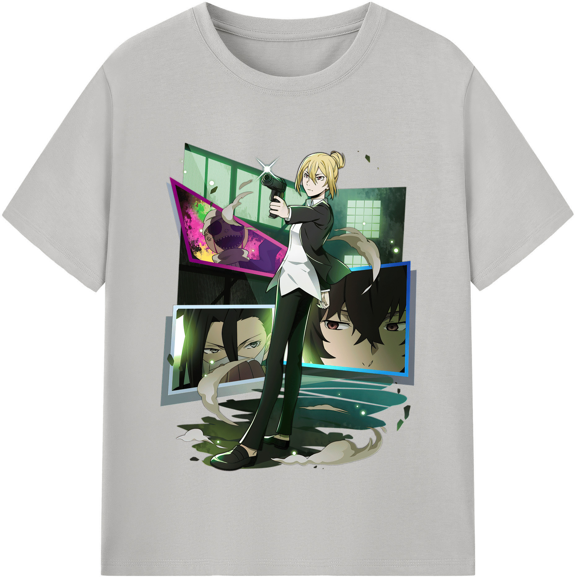 （画像用） 文豪ストレイドッグス Bungo Stray Dogs レディースカジュアルプリントTシャツ（綿100％）