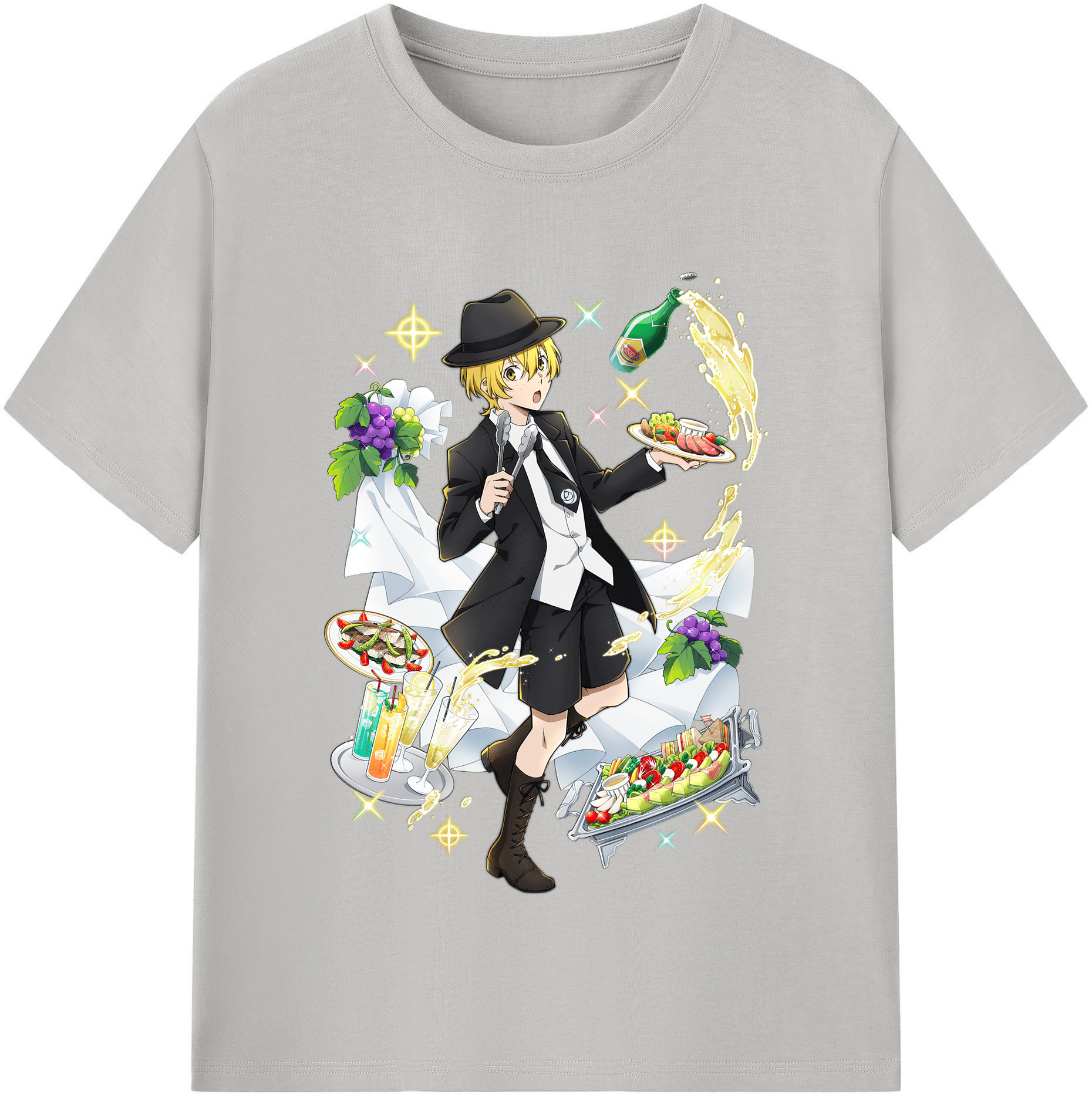 （画像用） 文豪ストレイドッグス Bungo Stray Dogs レディースカジュアルプリントTシャツ（綿100％）