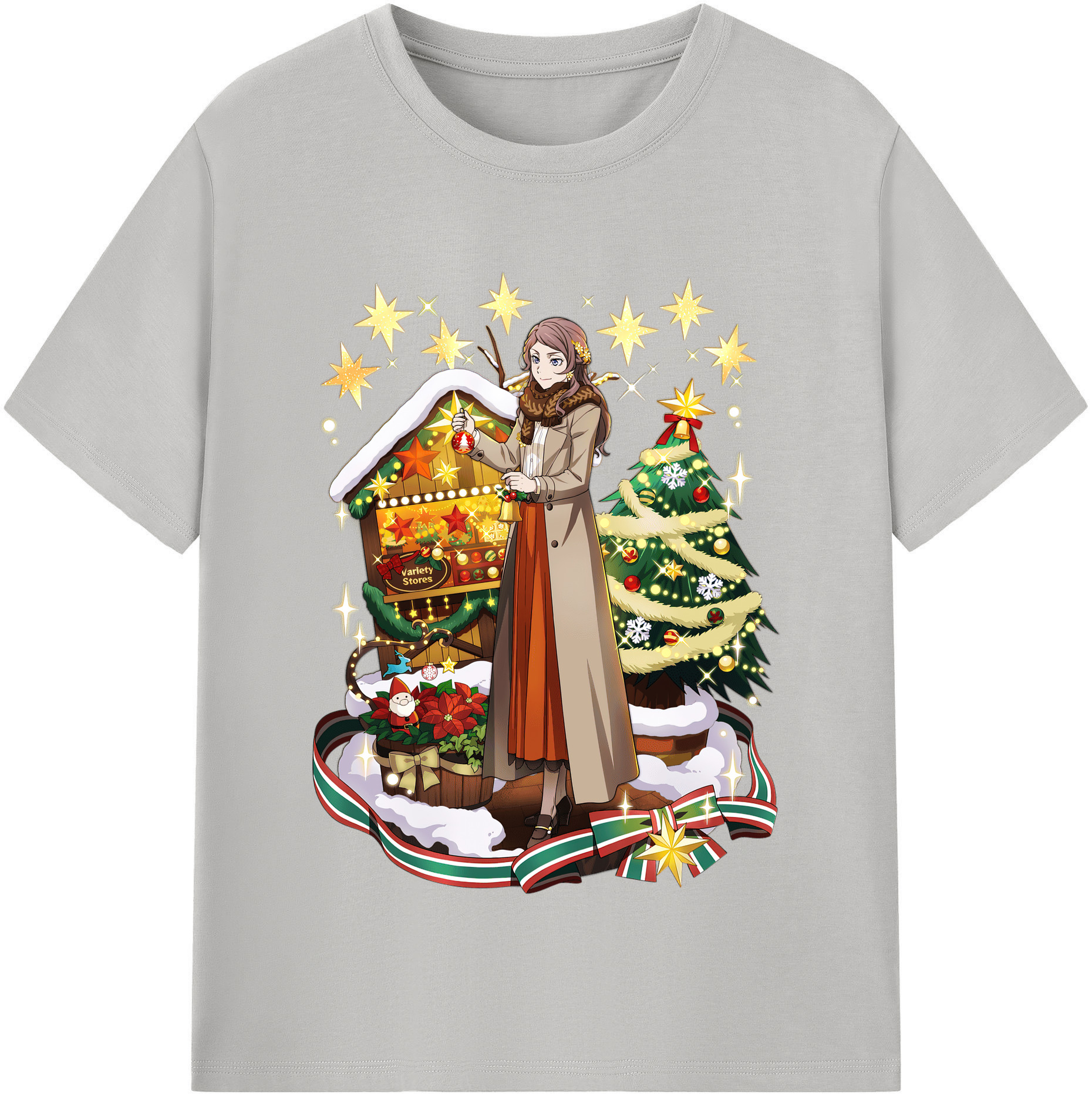 （画像用） 文豪ストレイドッグス Bungo Stray Dogs レディースカジュアルプリントTシャツ（綿100％）