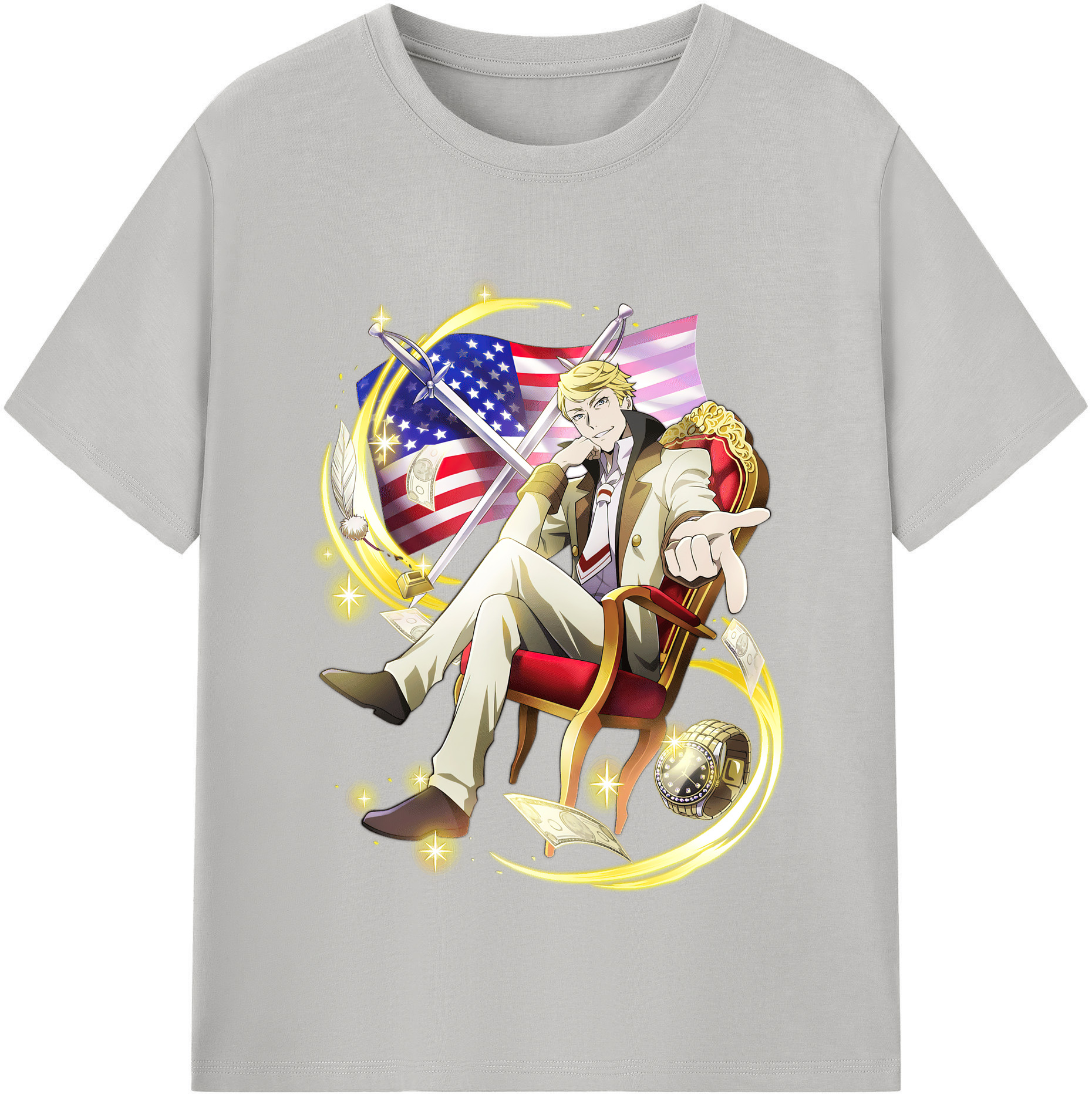 （画像用） 文豪ストレイドッグス Bungo Stray Dogs レディースカジュアルプリントTシャツ（綿100％）