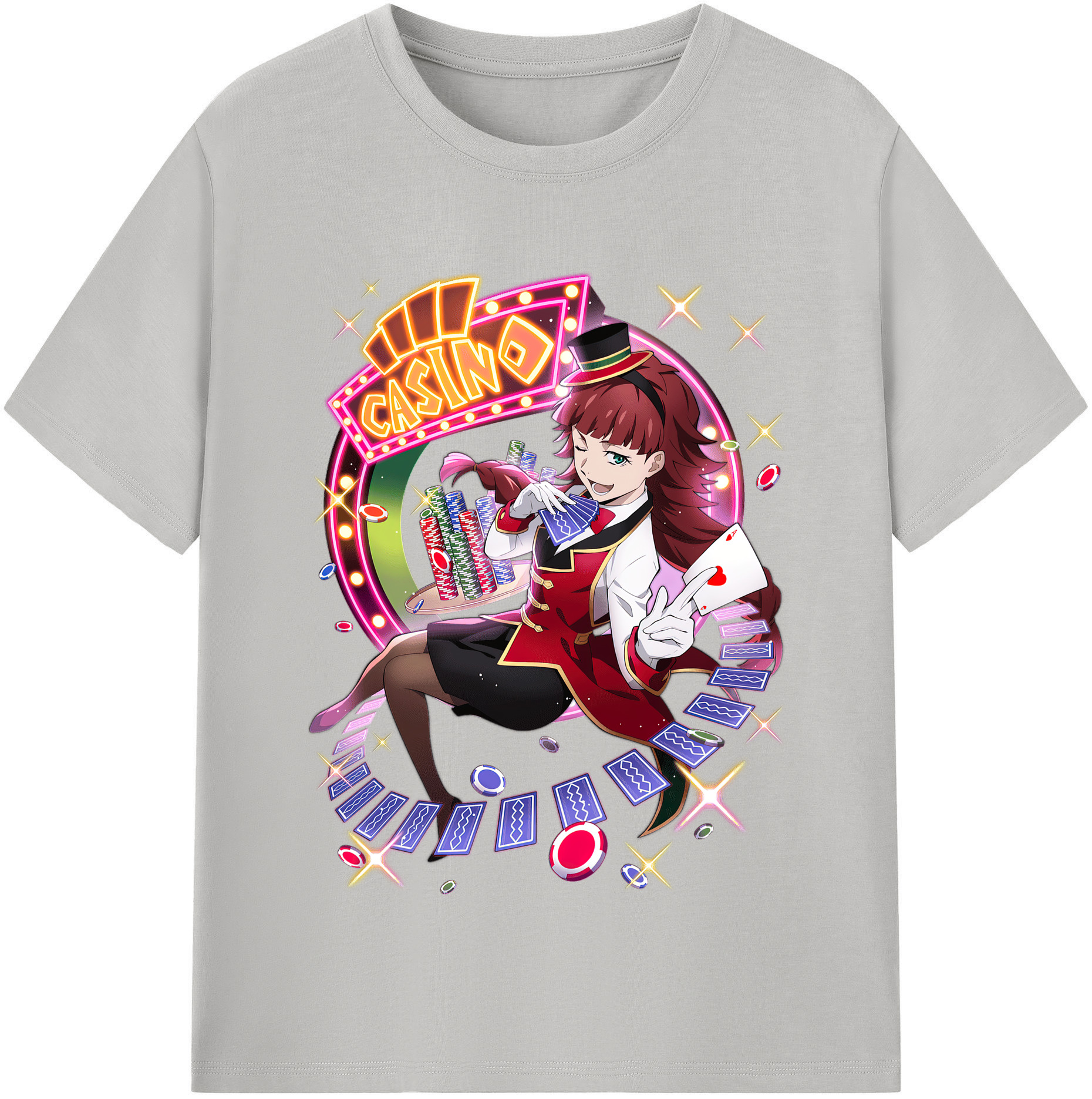（画像用） 文豪ストレイドッグス Bungo Stray Dogs レディースカジュアルプリントTシャツ（綿100％）