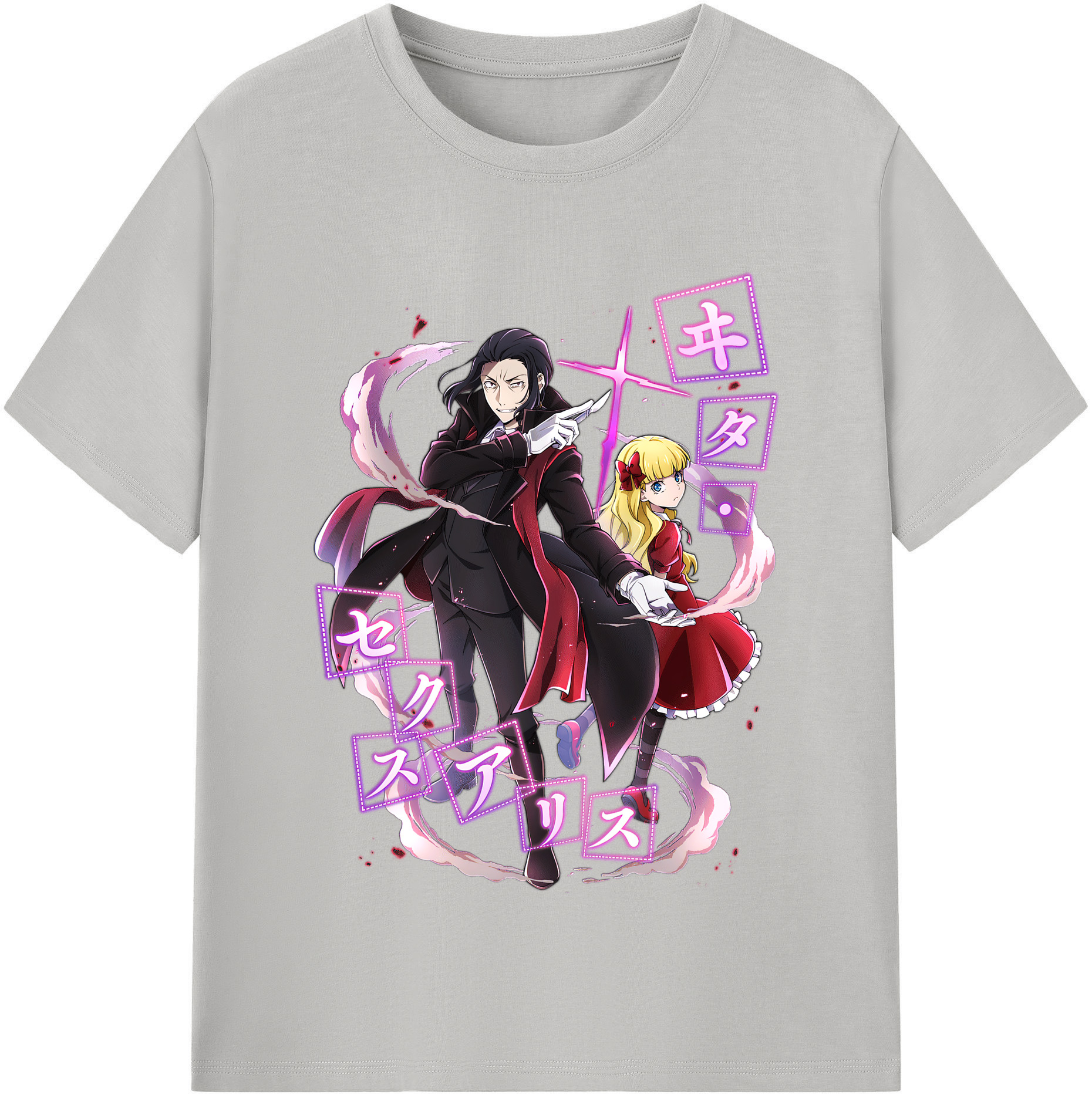 （画像用） 文豪ストレイドッグス Bungo Stray Dogs レディースカジュアルプリントTシャツ（綿100％）