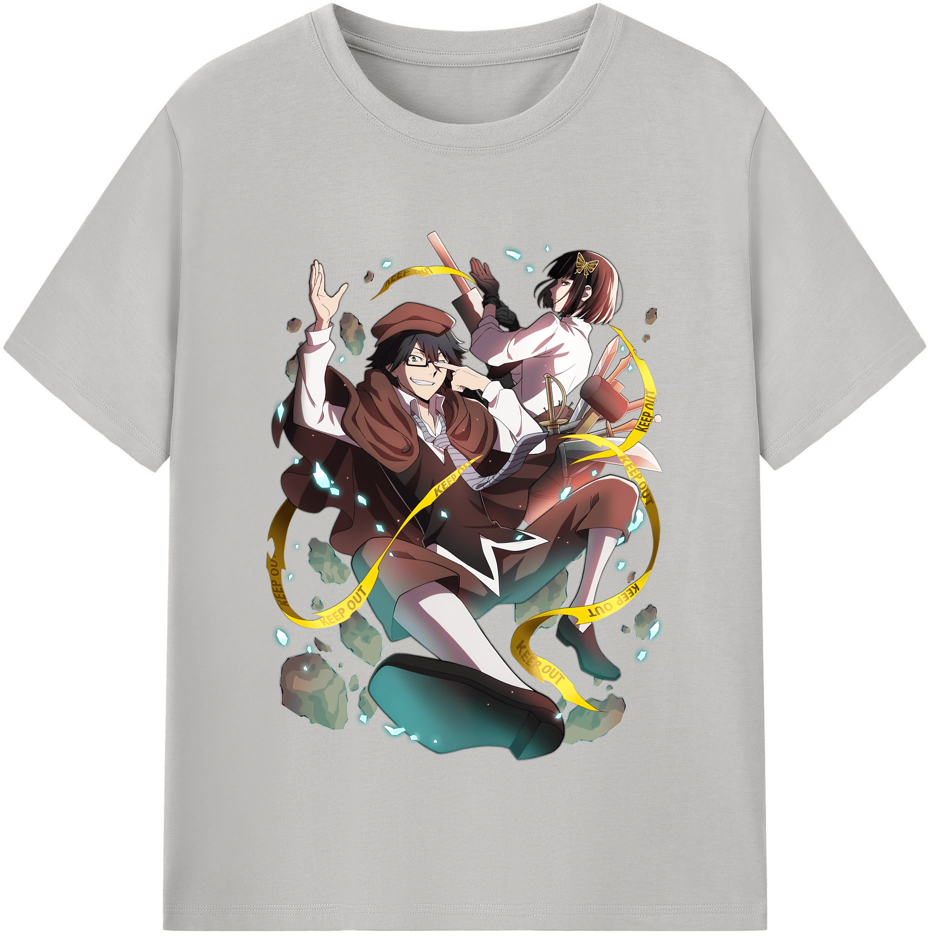 （画像用） 文豪ストレイドッグス Bungo Stray Dogs レディースカジュアルプリントTシャツ（綿100％）