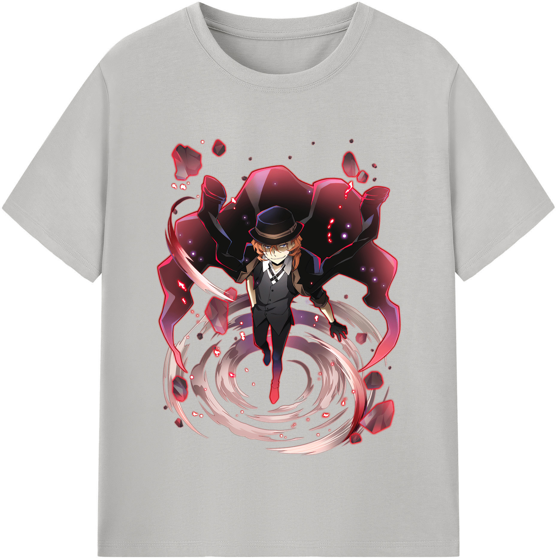 （画像用） 文豪ストレイドッグス Bungo Stray Dogs レディースカジュアルプリントTシャツ（綿100％）