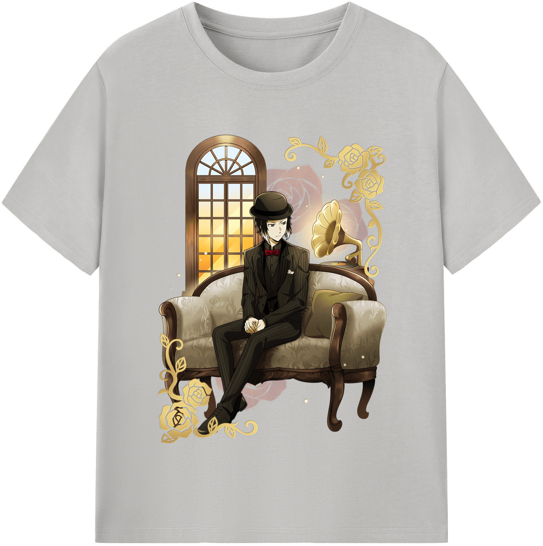 （画像用） 文豪ストレイドッグス Bungo Stray Dogs レディースカジュアルプリントTシャツ（綿100％）