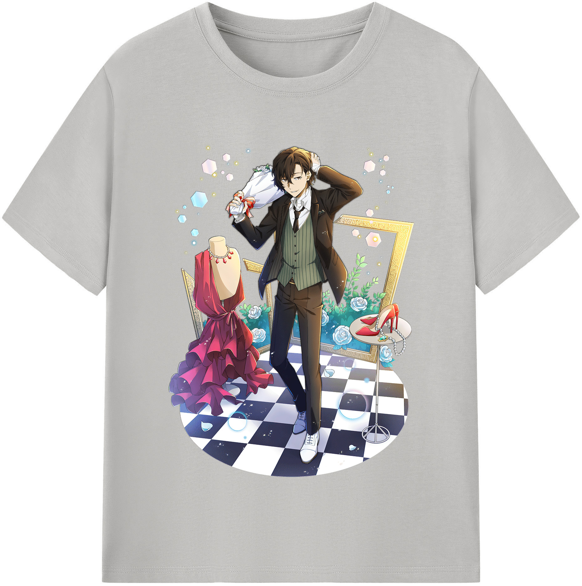 （画像用） 文豪ストレイドッグス Bungo Stray Dogs レディースカジュアルプリントTシャツ（綿100％）