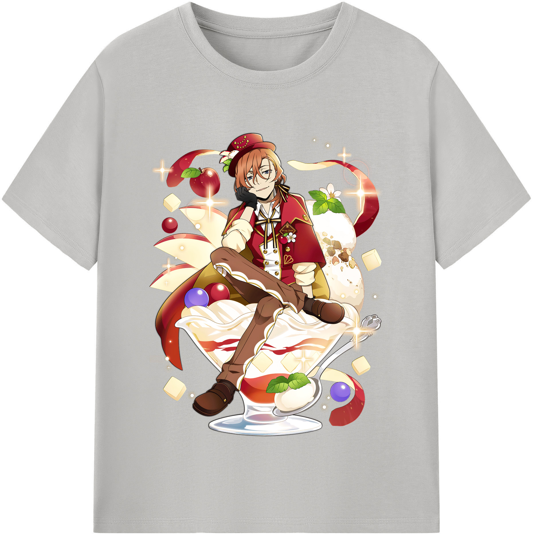 （画像用） 文豪ストレイドッグス Bungo Stray Dogs レディースカジュアルプリントTシャツ（綿100％）