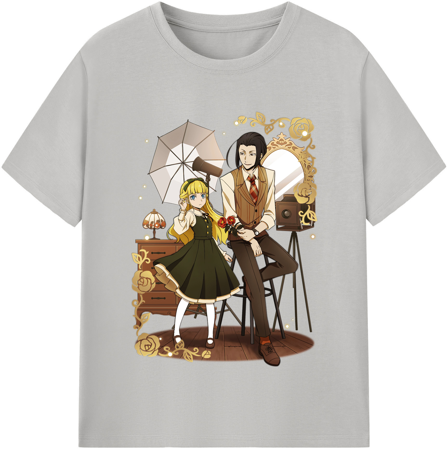 （画像用） 文豪ストレイドッグス Bungo Stray Dogs レディースカジュアルプリントTシャツ（綿100％）
