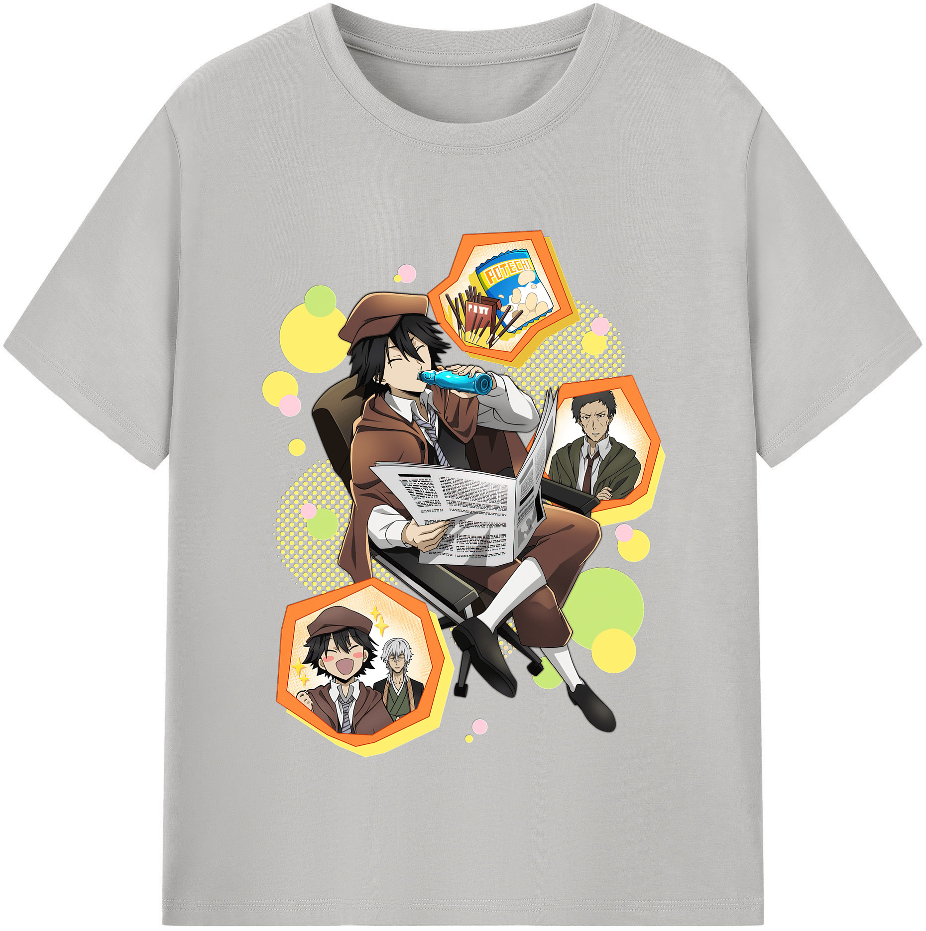 （画像用） 文豪ストレイドッグス Bungo Stray Dogs レディースカジュアルプリントTシャツ（綿100％）