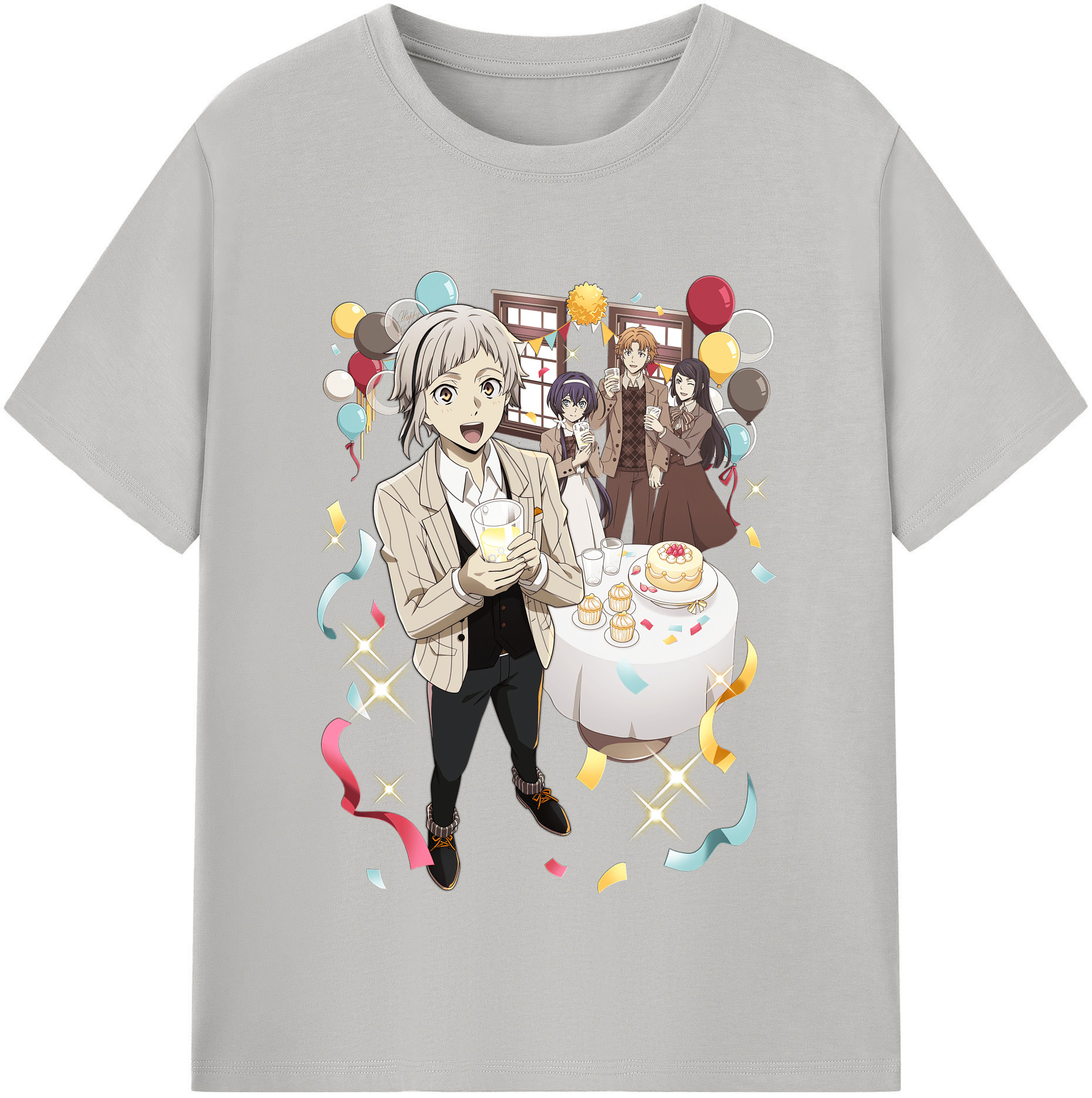 （画像用） 文豪ストレイドッグス Bungo Stray Dogs レディースカジュアルプリントTシャツ（綿100％）