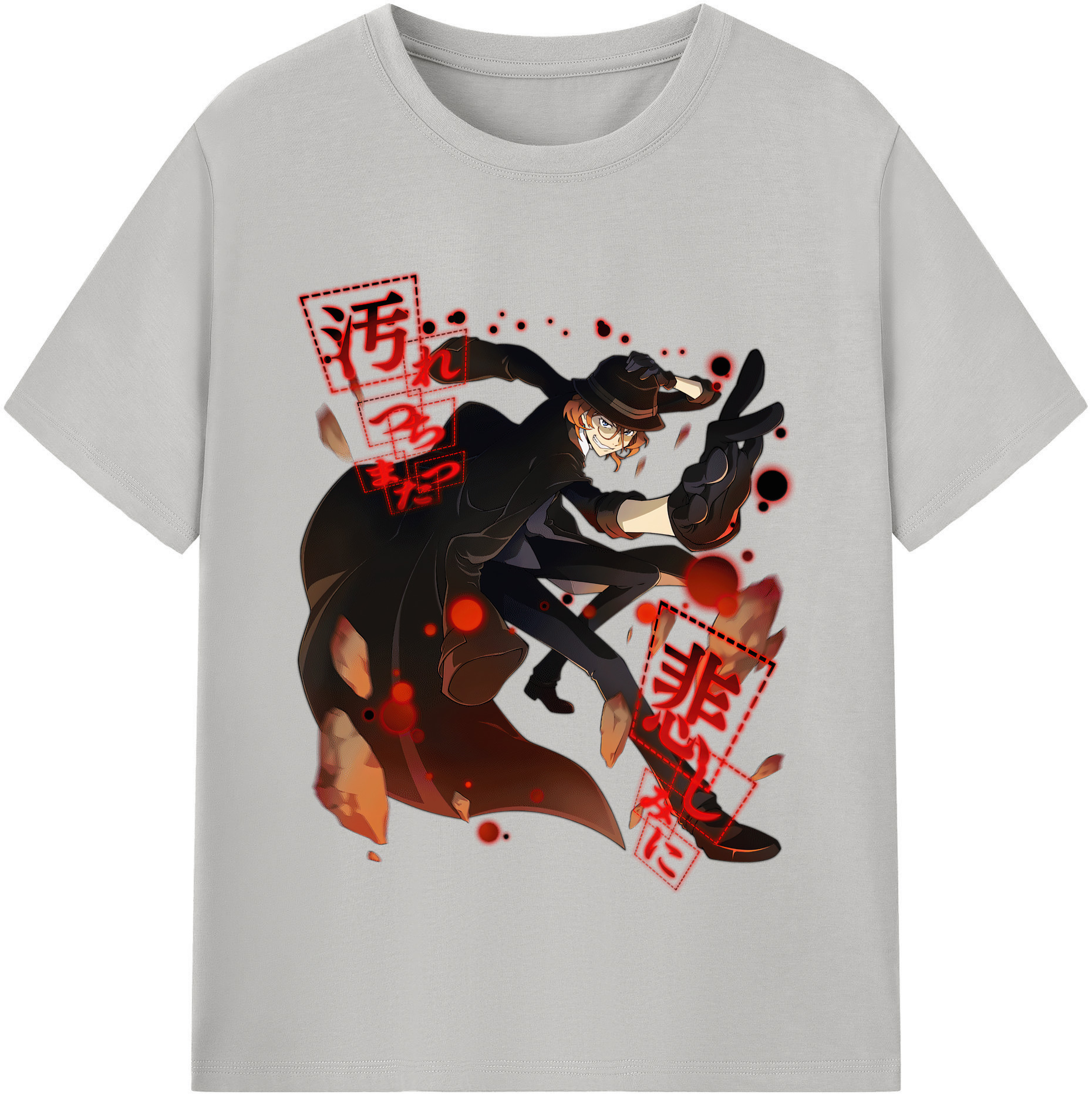 （画像用） 文豪ストレイドッグス Bungo Stray Dogs レディースカジュアルプリントTシャツ（綿100％）