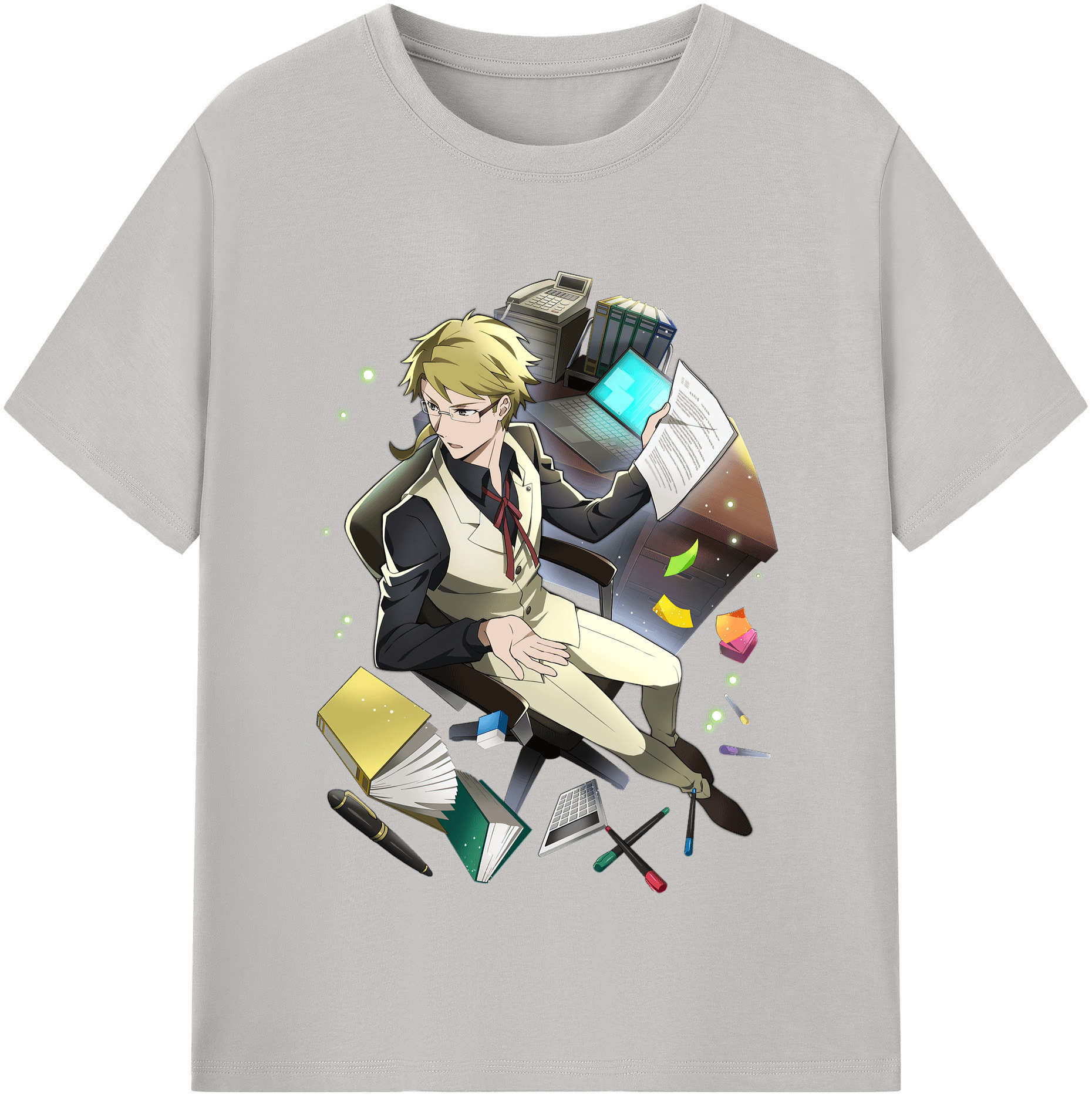 （画像用） 文豪ストレイドッグス Bungo Stray Dogs レディースカジュアルプリントTシャツ（綿100％）