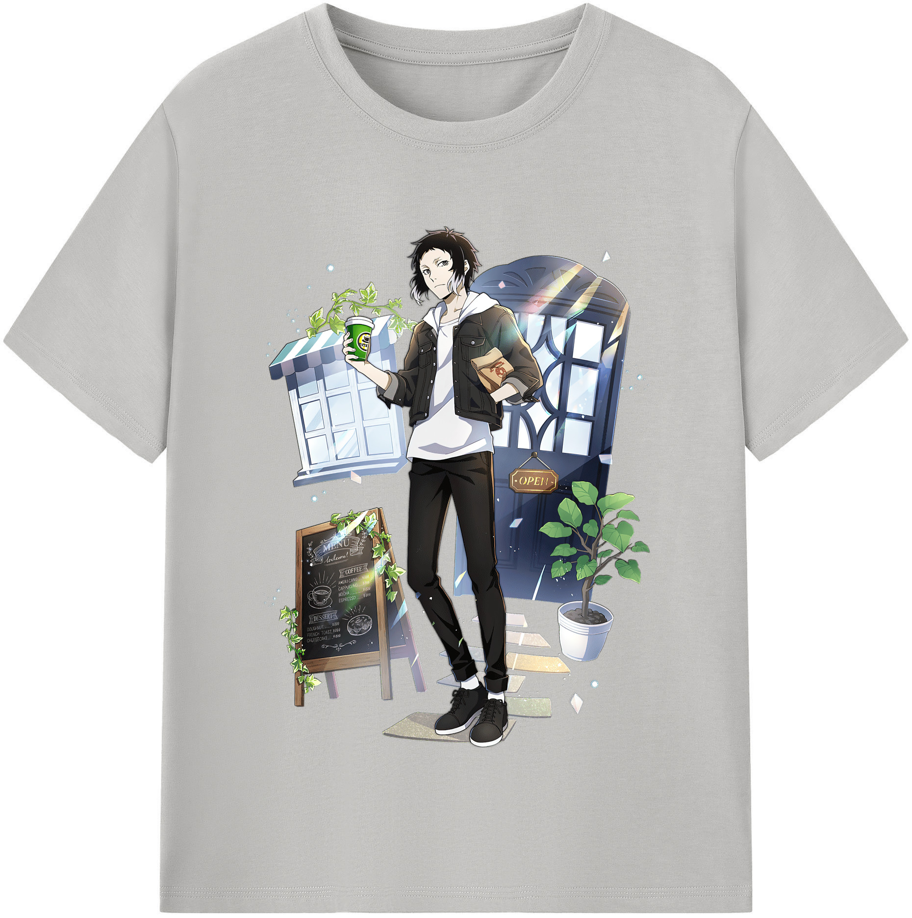 （画像用） 文豪ストレイドッグス Bungo Stray Dogs レディースカジュアルプリントTシャツ（綿100％）