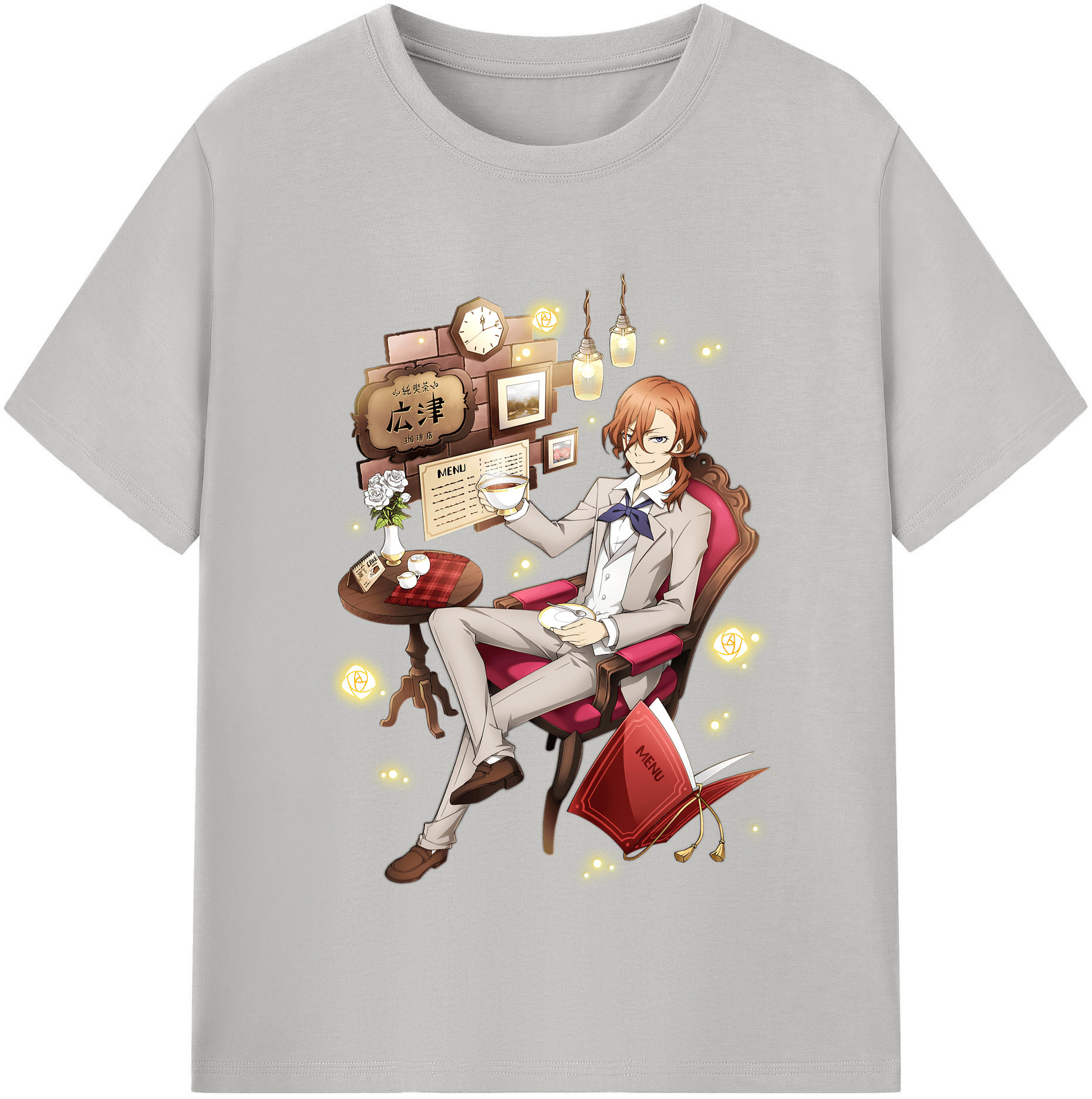 （画像用） 文豪ストレイドッグス Bungo Stray Dogs レディースカジュアルプリントTシャツ（綿100％）