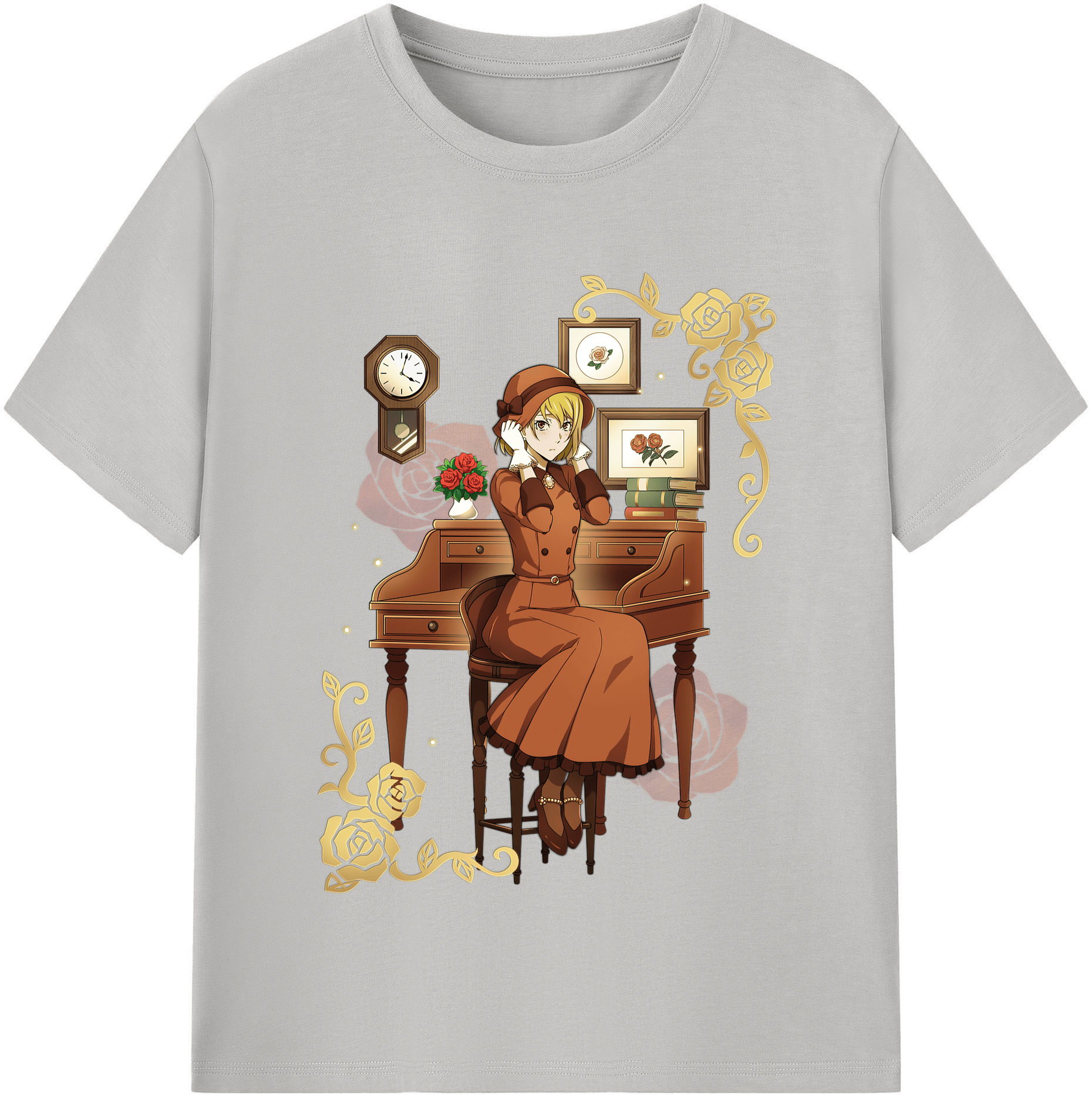 （画像用） 文豪ストレイドッグス Bungo Stray Dogs レディースカジュアルプリントTシャツ（綿100％）