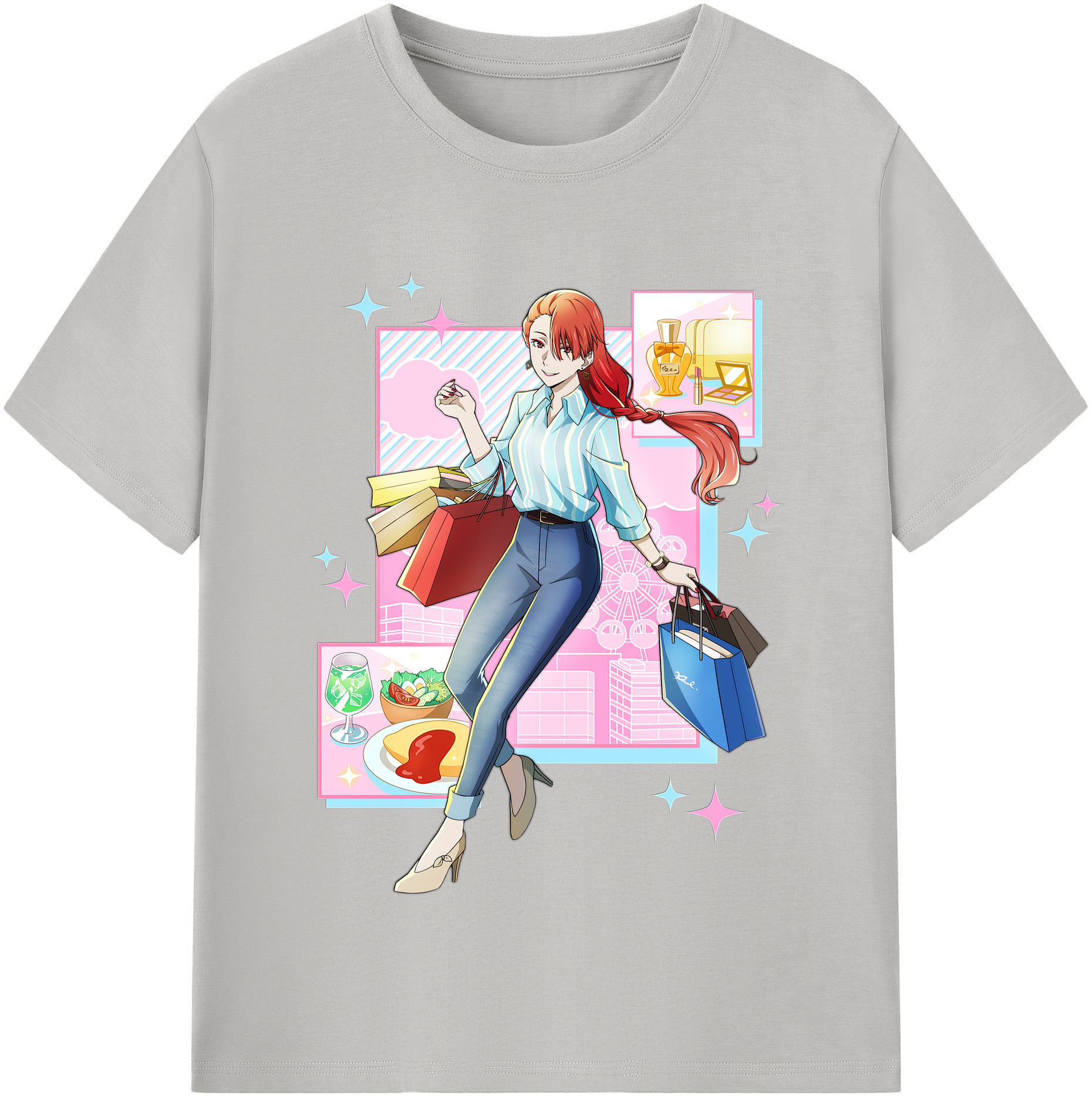 （画像用） 文豪ストレイドッグス Bungo Stray Dogs レディースカジュアルプリントTシャツ（綿100％）