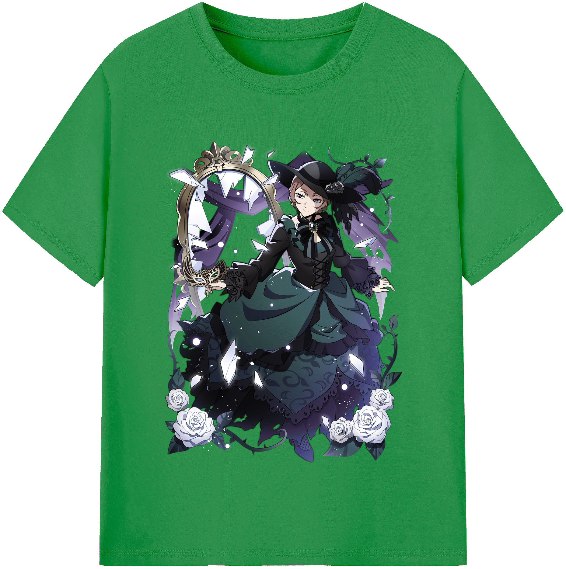 （画像用） 文豪ストレイドッグス Bungo Stray Dogs レディースカジュアルプリントTシャツ（綿100％）