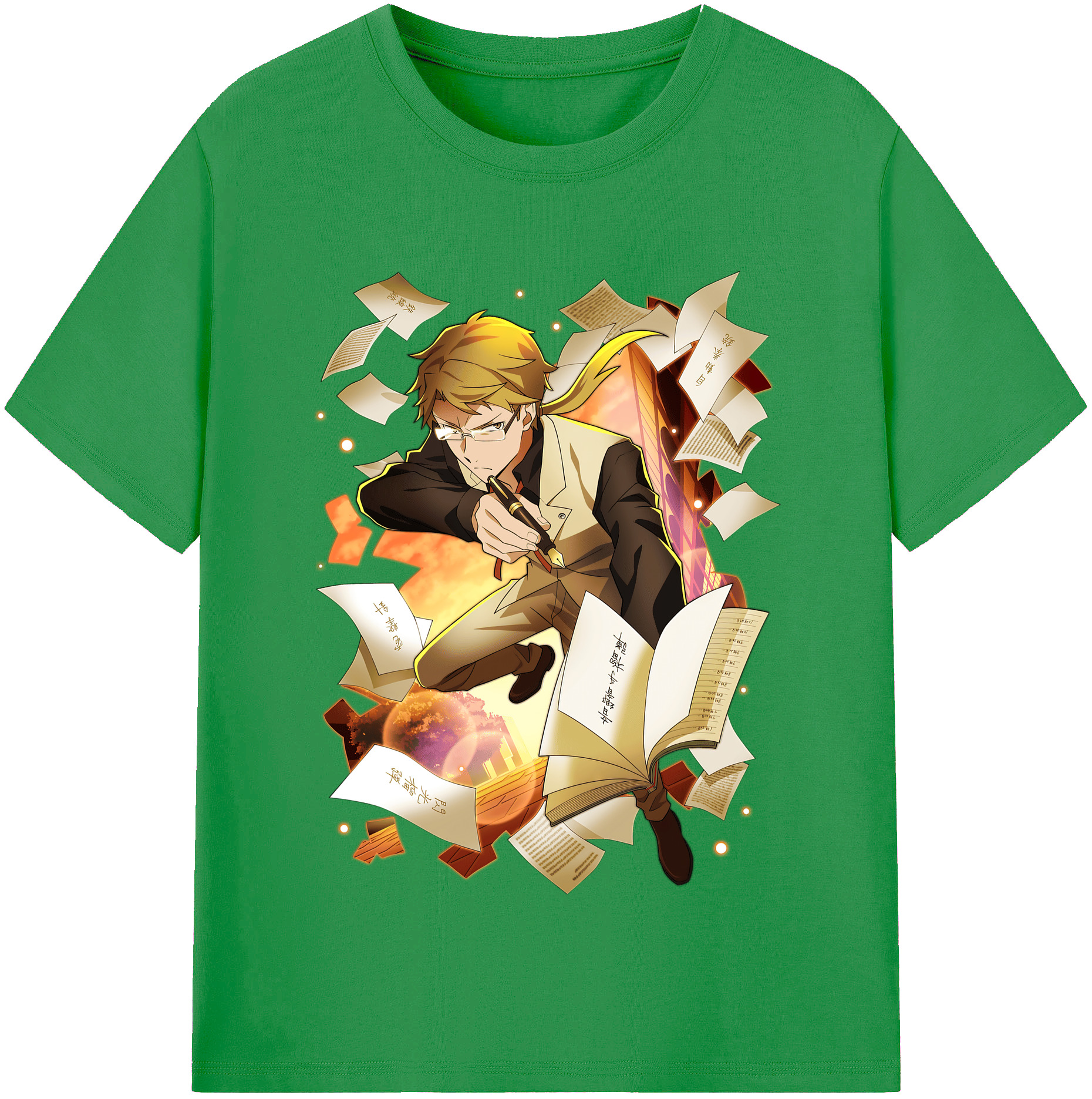 （画像用） 文豪ストレイドッグス Bungo Stray Dogs レディースカジュアルプリントTシャツ（綿100％）