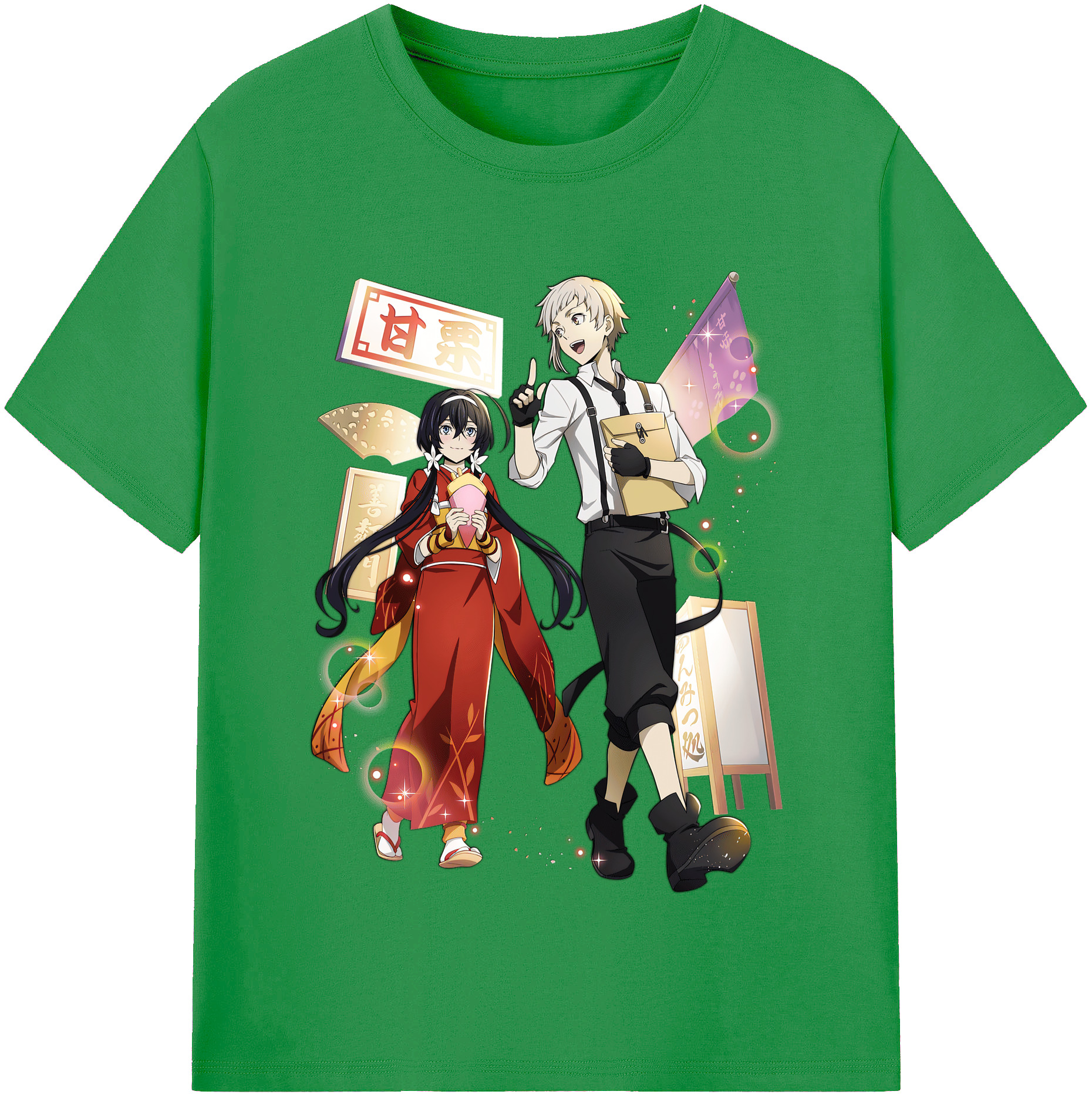 （画像用） 文豪ストレイドッグス Bungo Stray Dogs レディースカジュアルプリントTシャツ（綿100％）