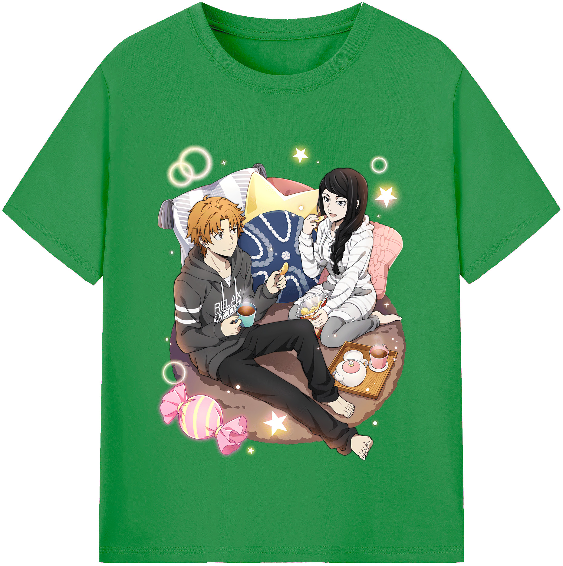 （画像用） 文豪ストレイドッグス Bungo Stray Dogs レディースカジュアルプリントTシャツ（綿100％）