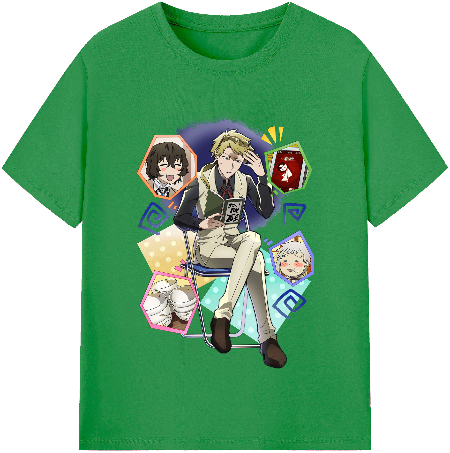 （画像用） 文豪ストレイドッグス Bungo Stray Dogs レディースカジュアルプリントTシャツ（綿100％）