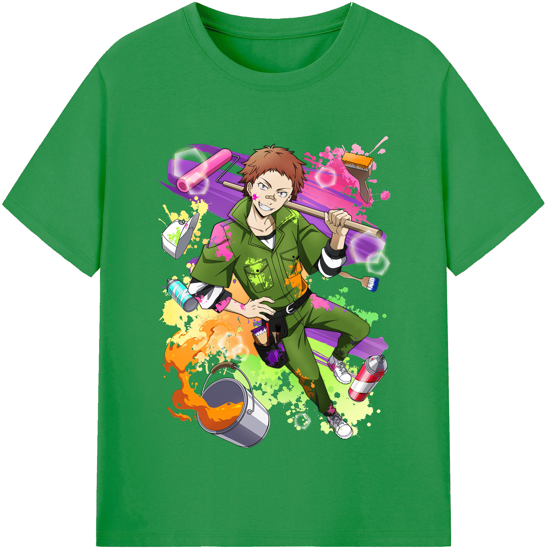 （画像用） 文豪ストレイドッグス Bungo Stray Dogs レディースカジュアルプリントTシャツ（綿100％）