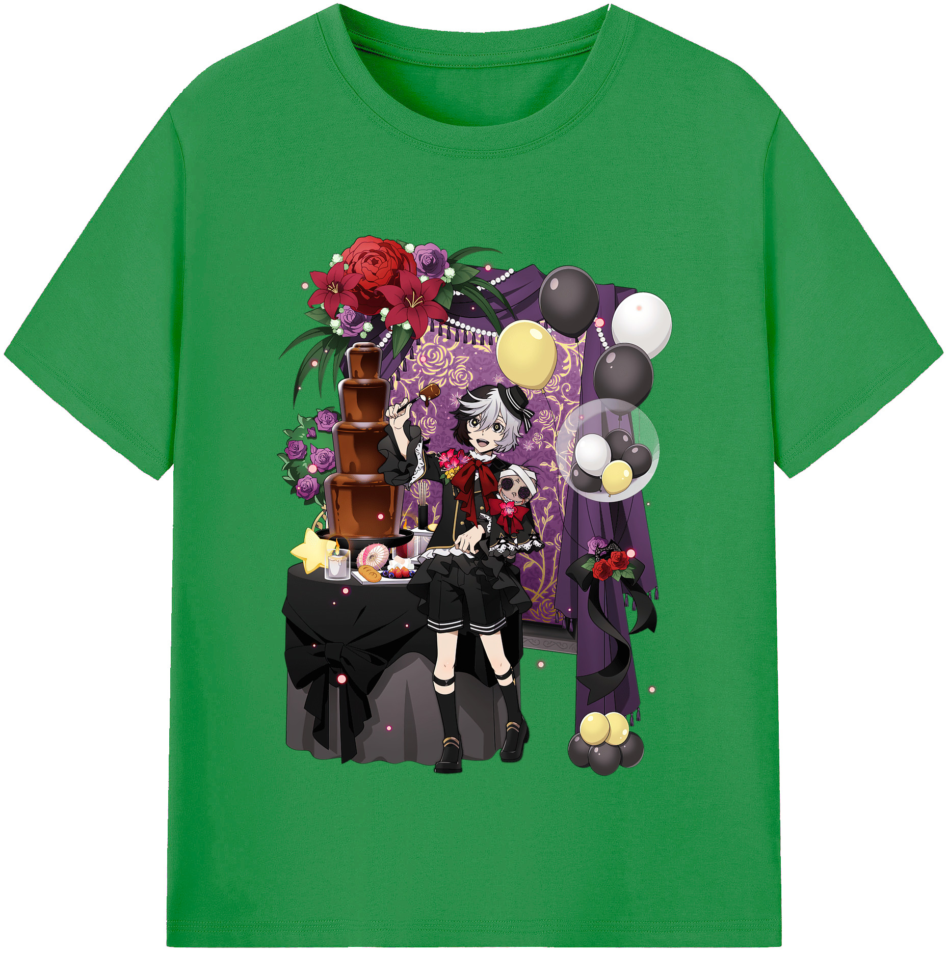（画像用） 文豪ストレイドッグス Bungo Stray Dogs レディースカジュアルプリントTシャツ（綿100％）
