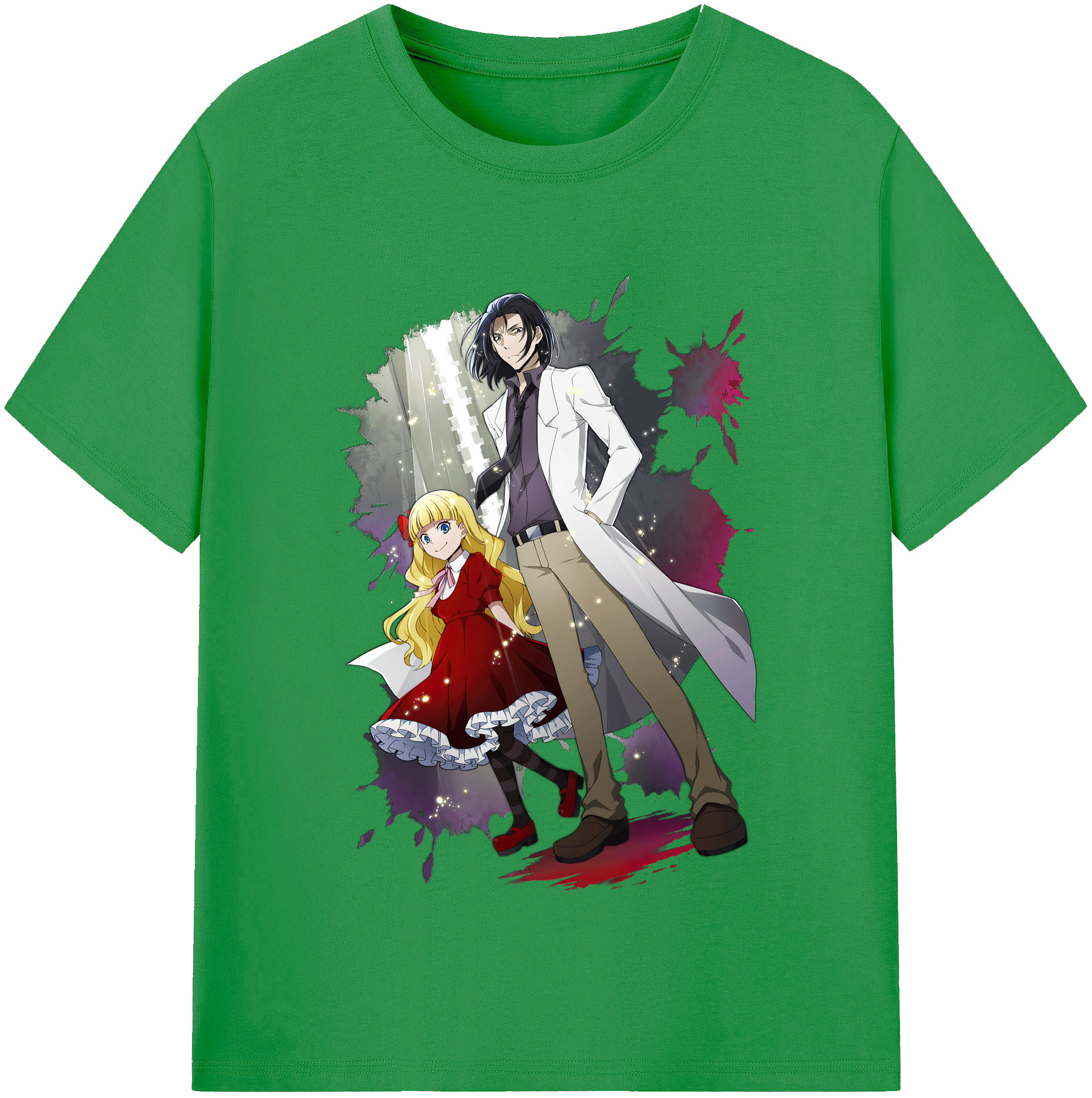 （画像用） 文豪ストレイドッグス Bungo Stray Dogs レディースカジュアルプリントTシャツ（綿100％）