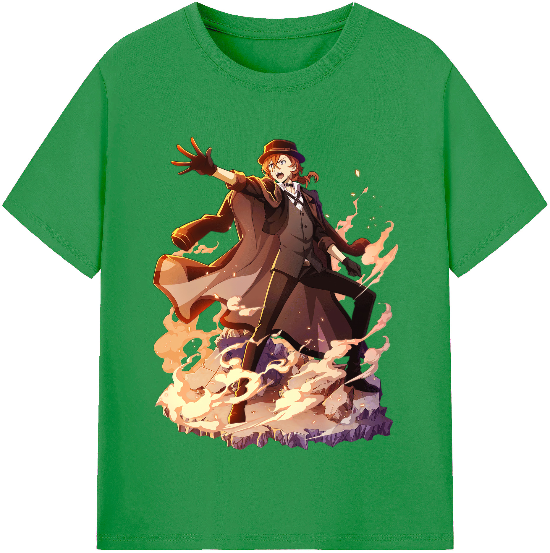 （画像用） 文豪ストレイドッグス Bungo Stray Dogs レディースカジュアルプリントTシャツ（綿100％）