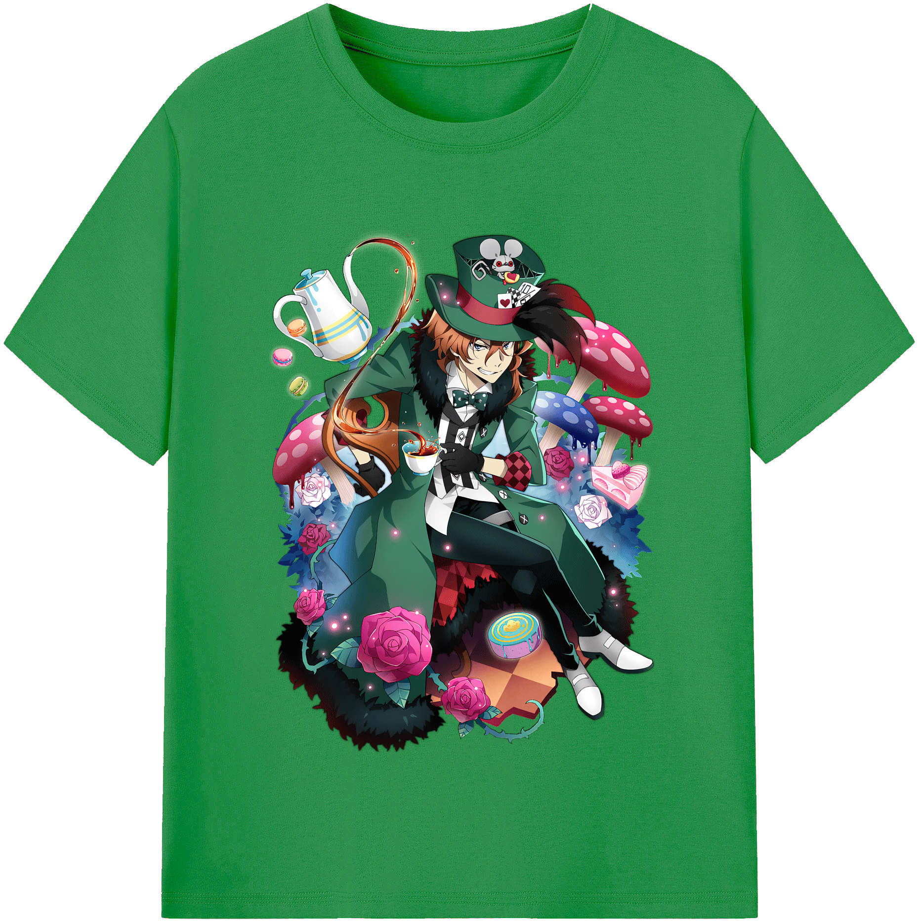 （画像用） 文豪ストレイドッグス Bungo Stray Dogs レディースカジュアルプリントTシャツ（綿100％）