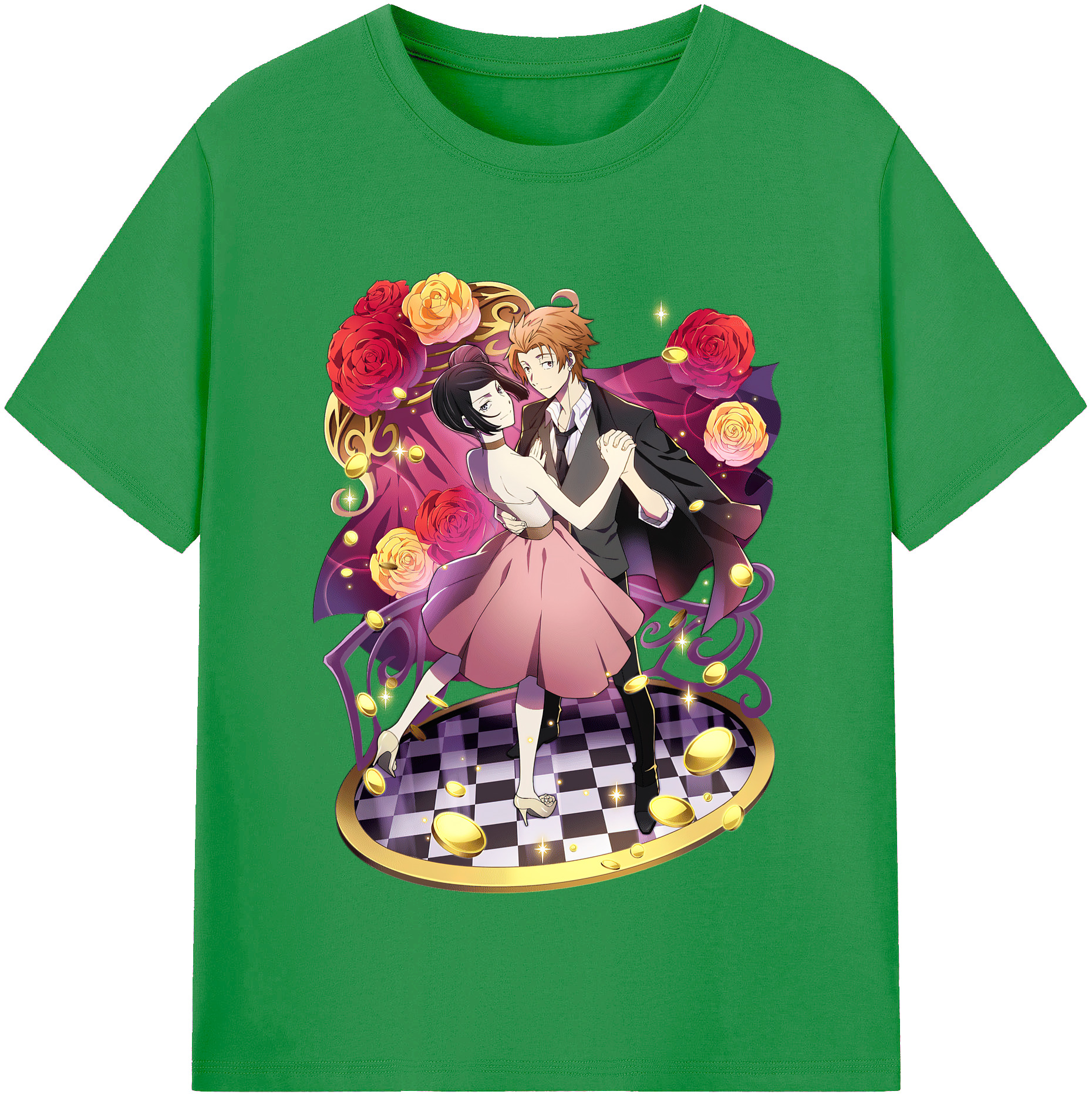 （画像用） 文豪ストレイドッグス Bungo Stray Dogs レディースカジュアルプリントTシャツ（綿100％）