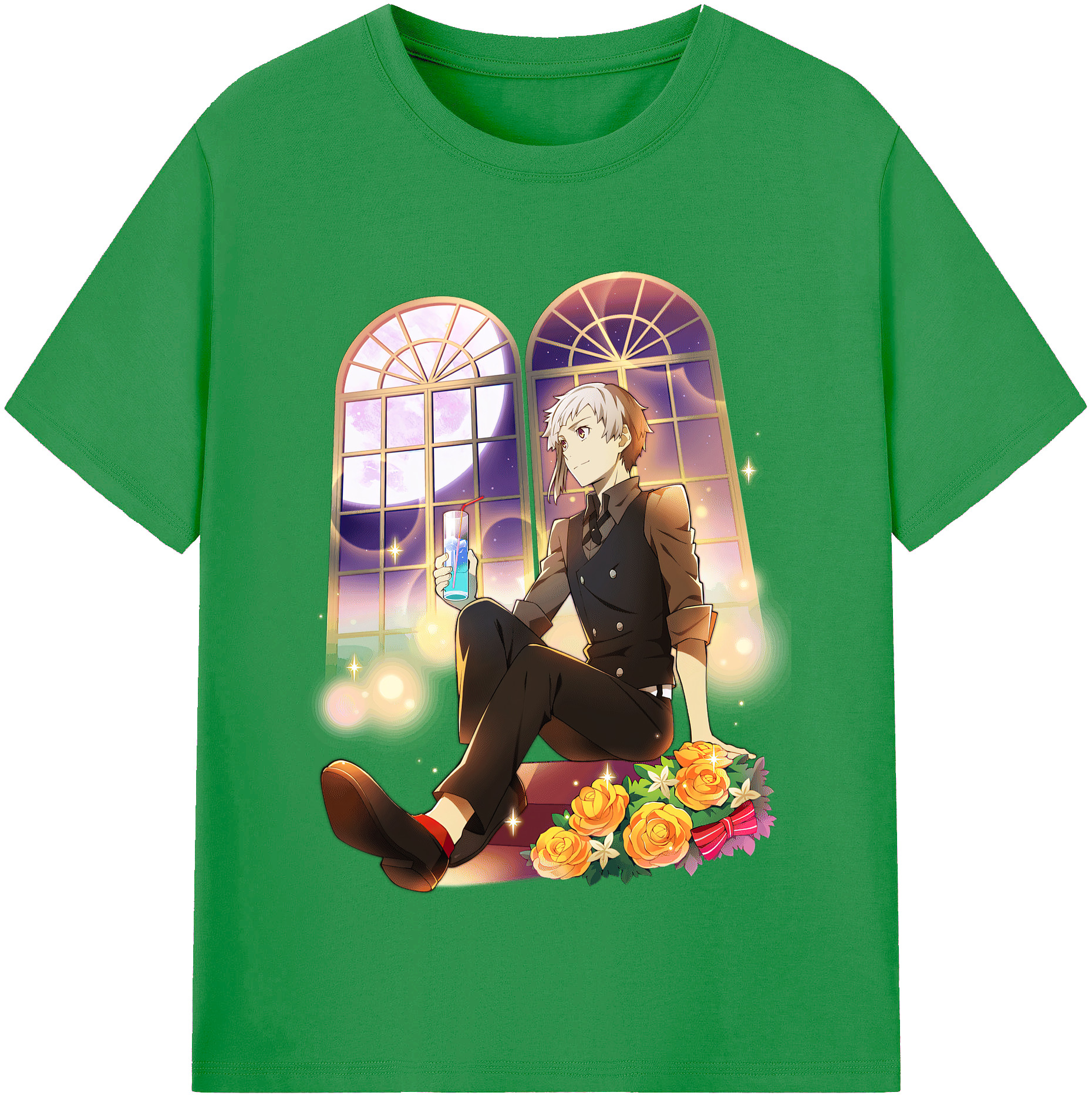 （画像用） 文豪ストレイドッグス Bungo Stray Dogs レディースカジュアルプリントTシャツ（綿100％）