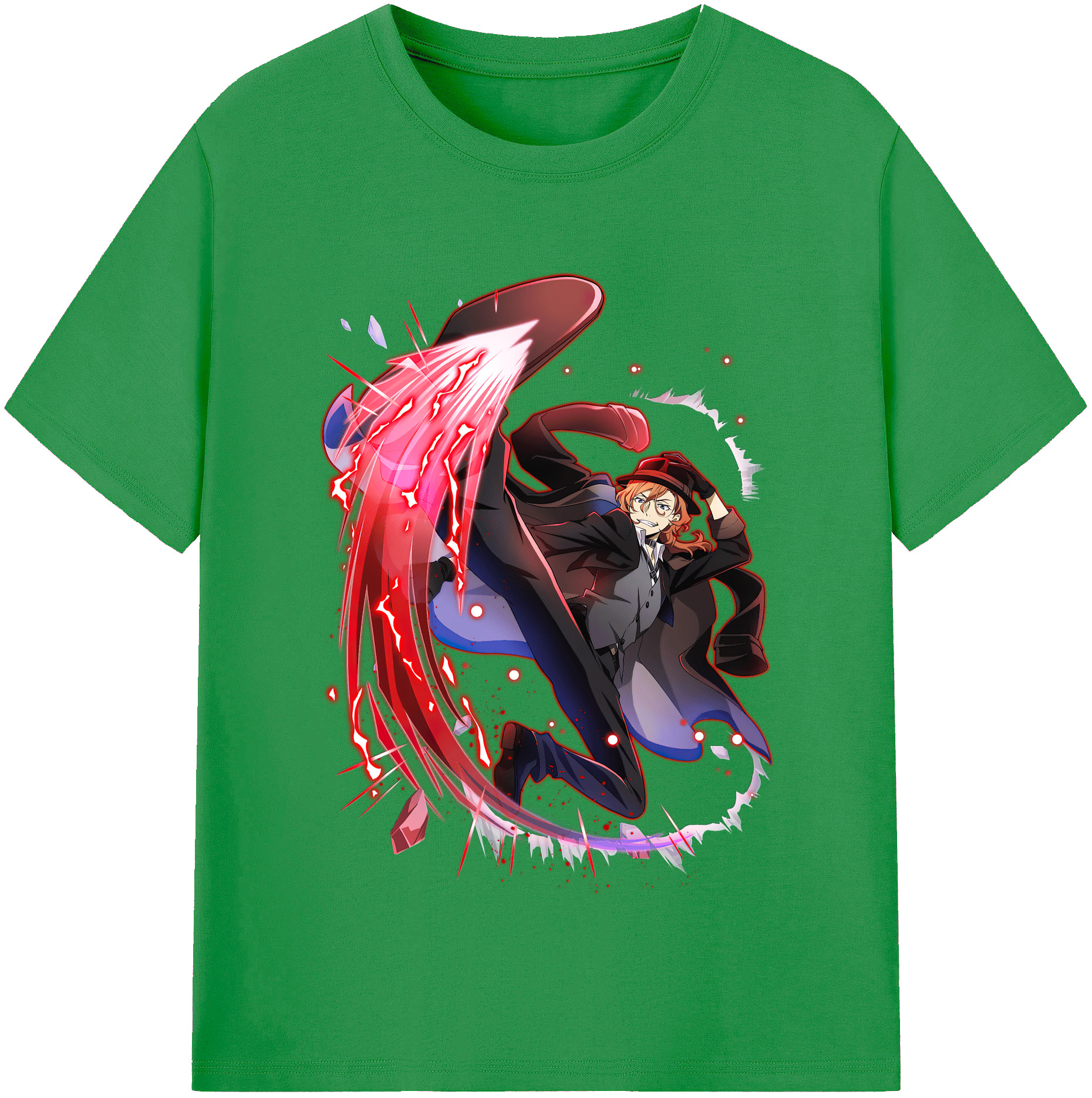 （画像用） 文豪ストレイドッグス Bungo Stray Dogs レディースカジュアルプリントTシャツ（綿100％）