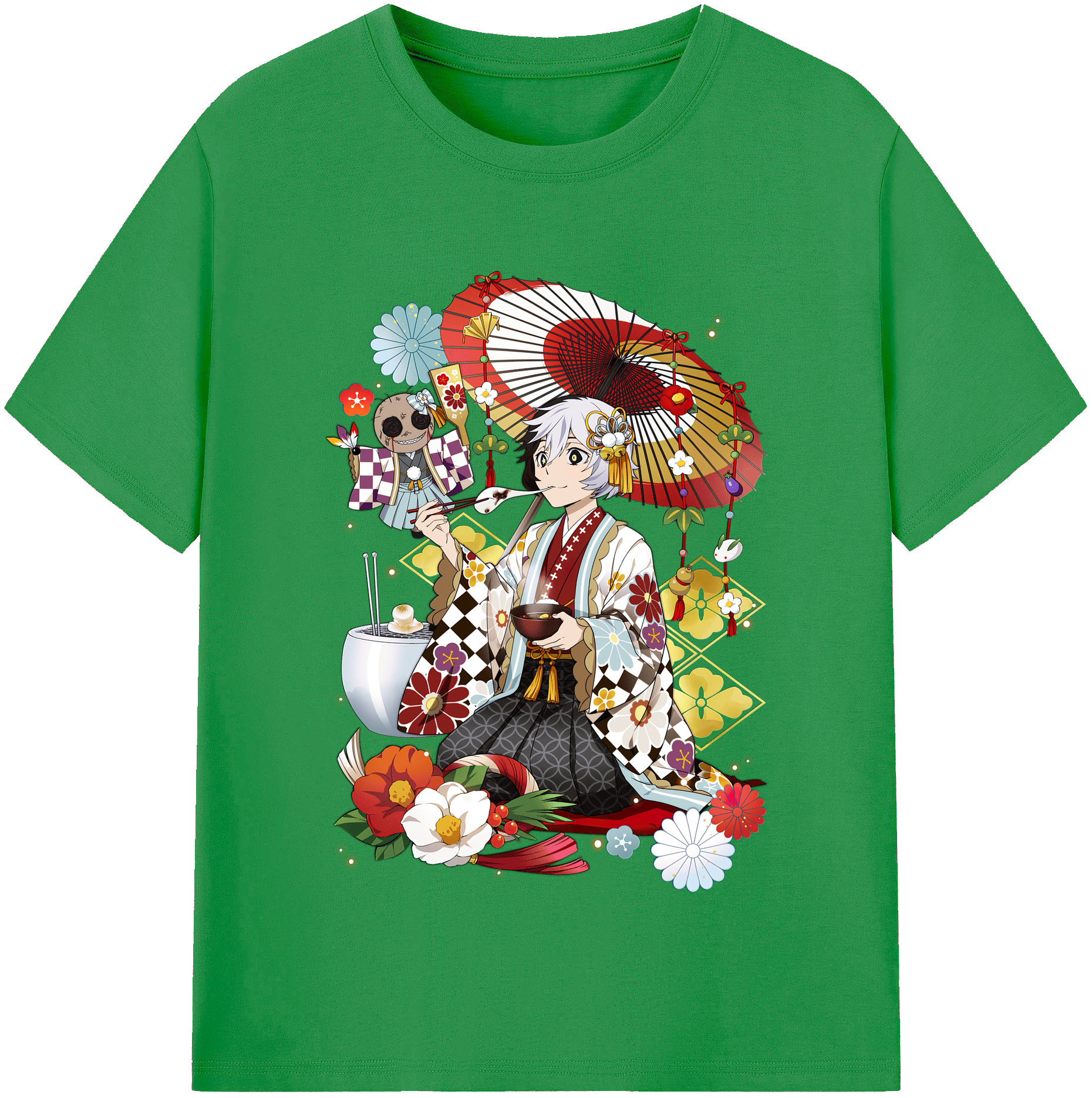 （画像用） 文豪ストレイドッグス Bungo Stray Dogs レディースカジュアルプリントTシャツ（綿100％）