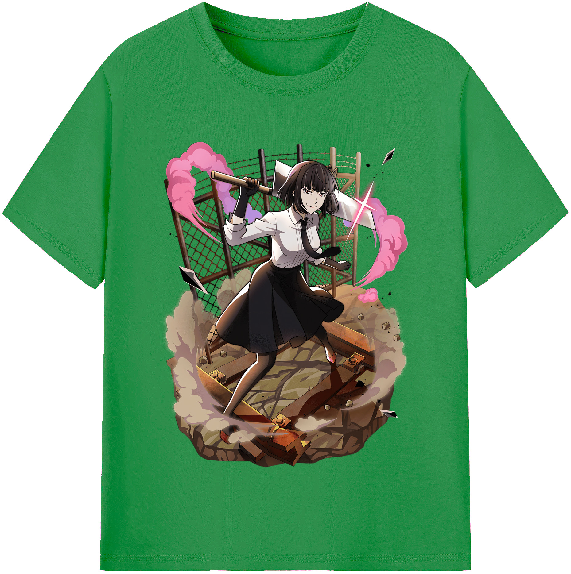 （画像用） 文豪ストレイドッグス Bungo Stray Dogs レディースカジュアルプリントTシャツ（綿100％）