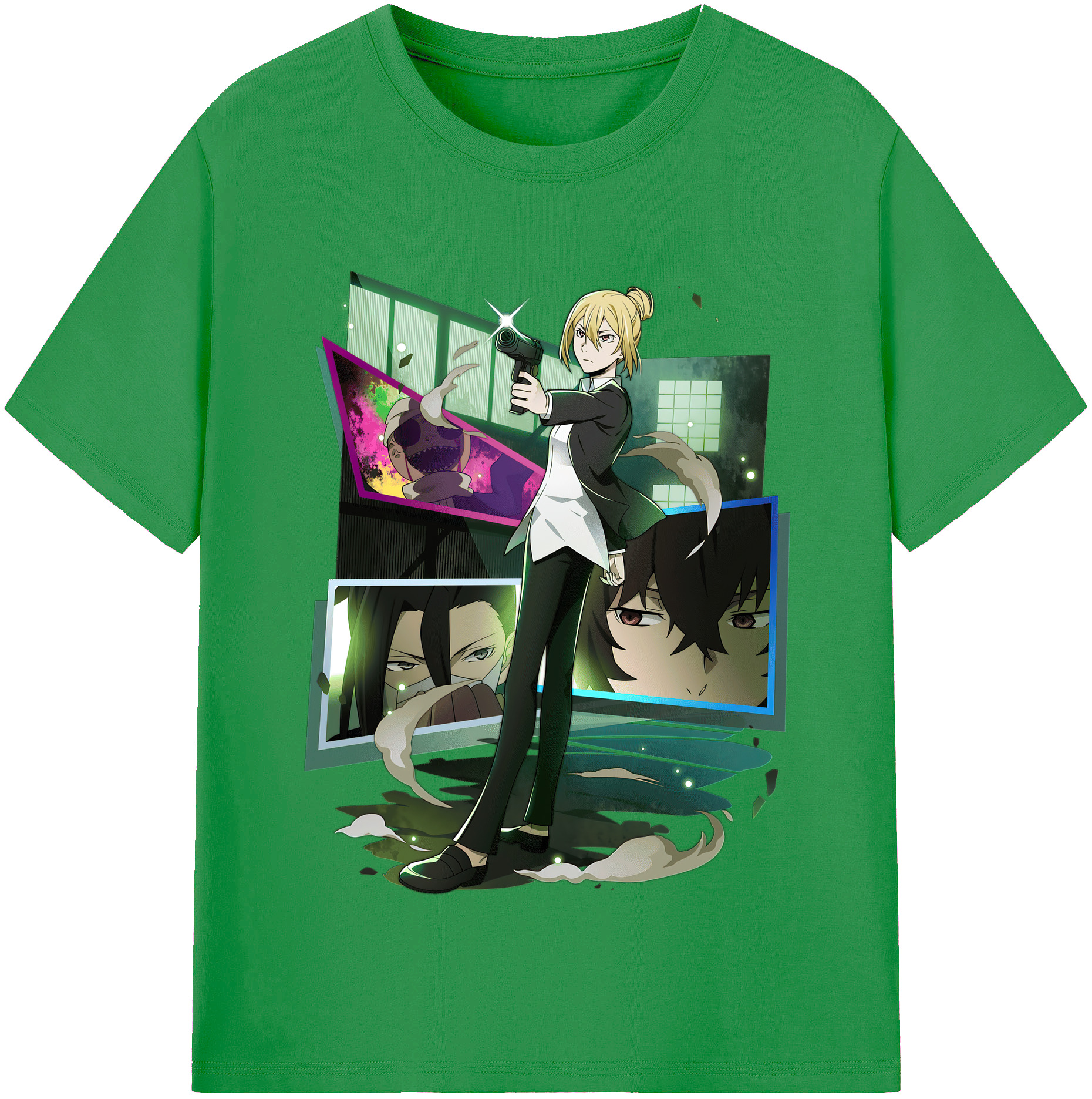 （画像用） 文豪ストレイドッグス Bungo Stray Dogs レディースカジュアルプリントTシャツ（綿100％）