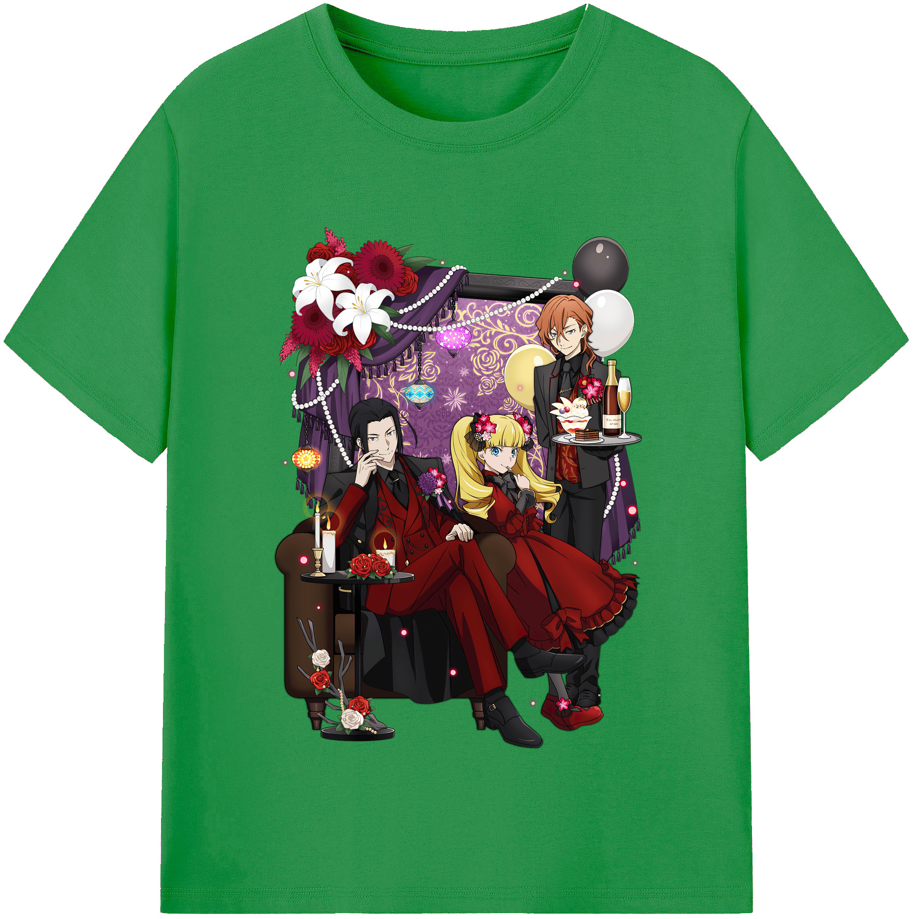 （画像用） 文豪ストレイドッグス Bungo Stray Dogs レディースカジュアルプリントTシャツ（綿100％）