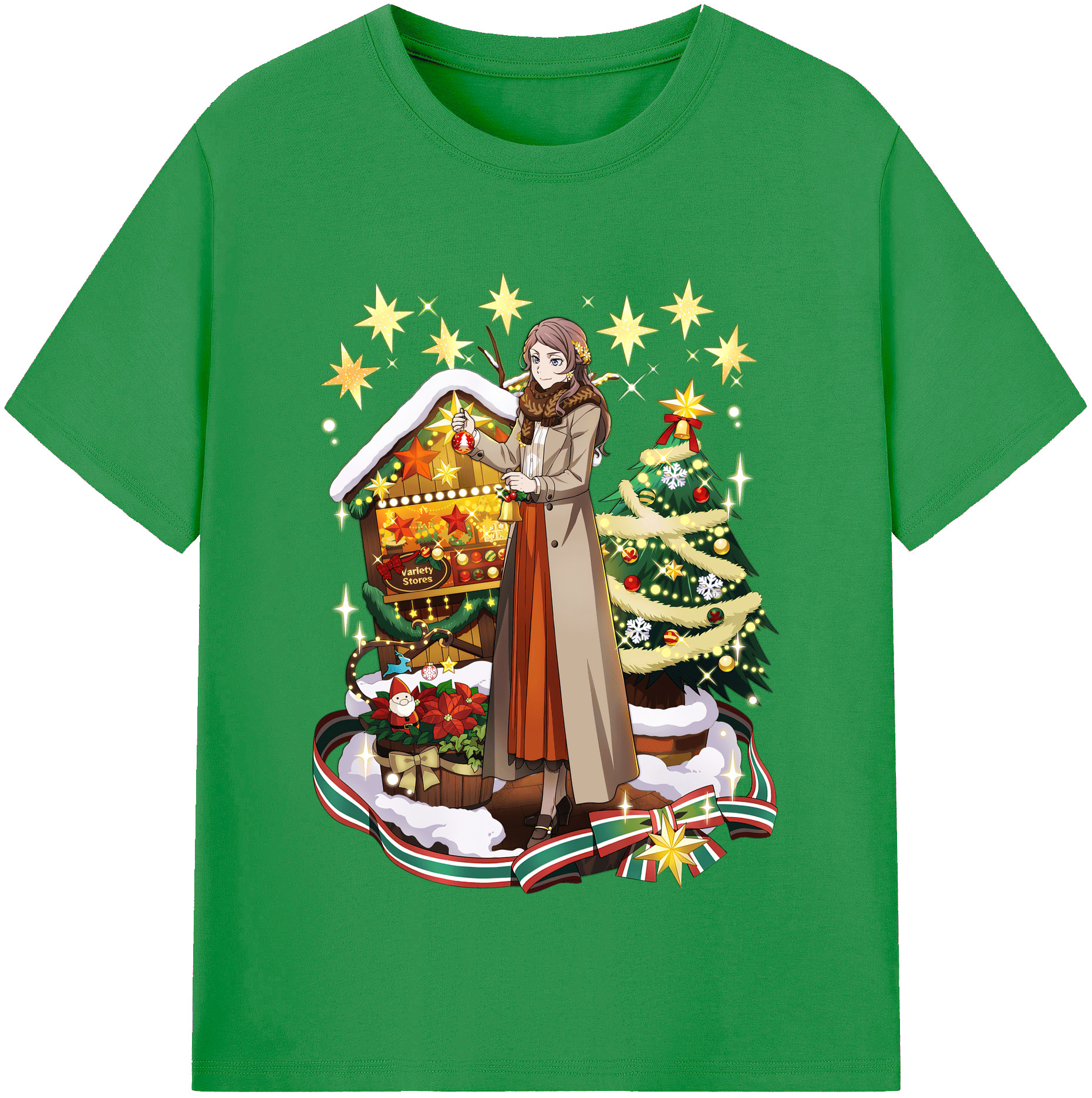 （画像用） 文豪ストレイドッグス Bungo Stray Dogs レディースカジュアルプリントTシャツ（綿100％）