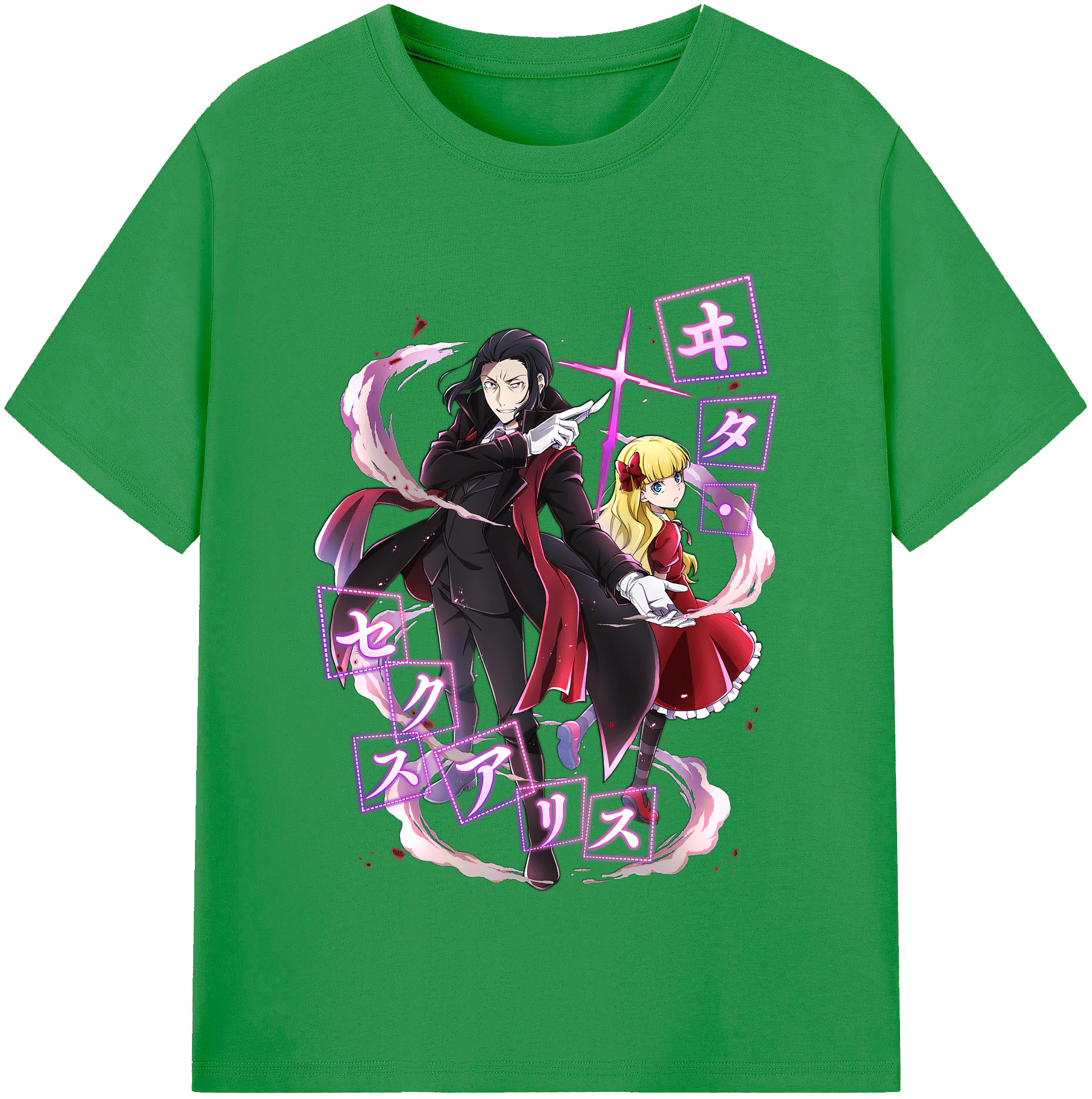 （画像用） 文豪ストレイドッグス Bungo Stray Dogs レディースカジュアルプリントTシャツ（綿100％）