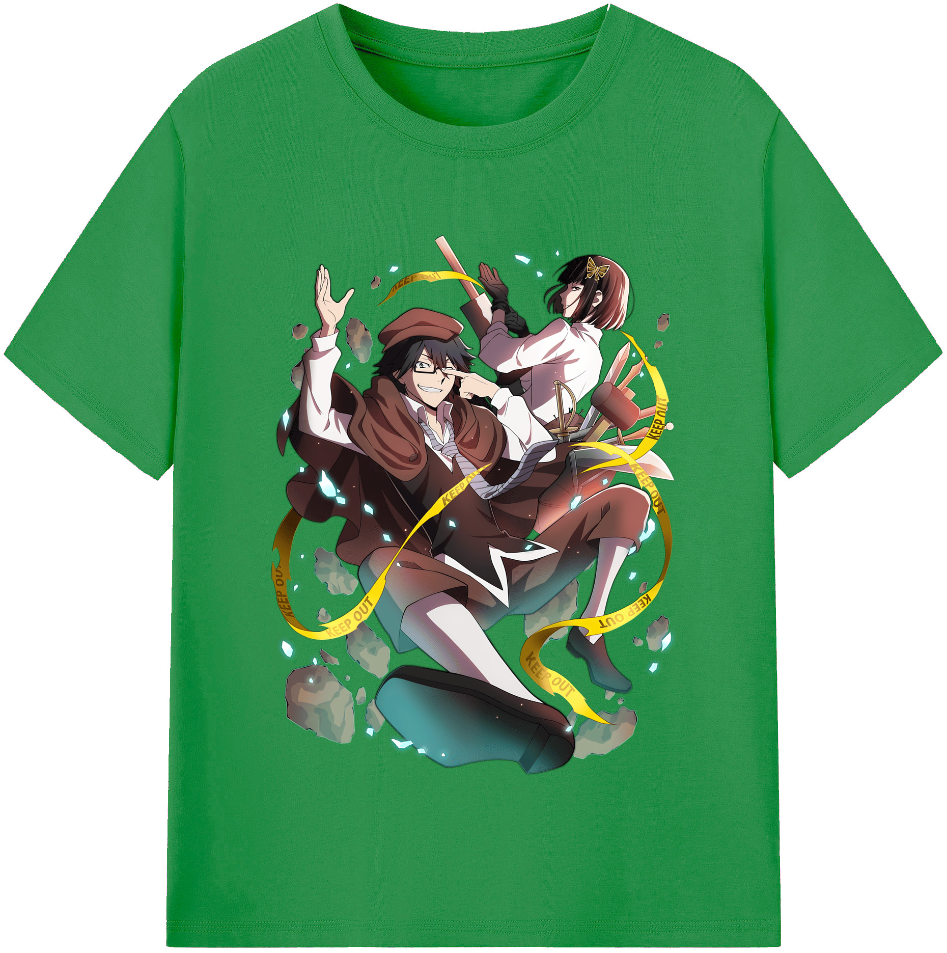 （画像用） 文豪ストレイドッグス Bungo Stray Dogs レディースカジュアルプリントTシャツ（綿100％）