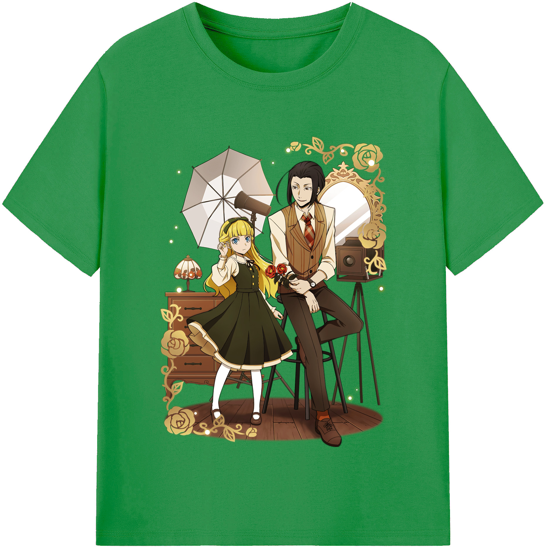 （画像用） 文豪ストレイドッグス Bungo Stray Dogs レディースカジュアルプリントTシャツ（綿100％）