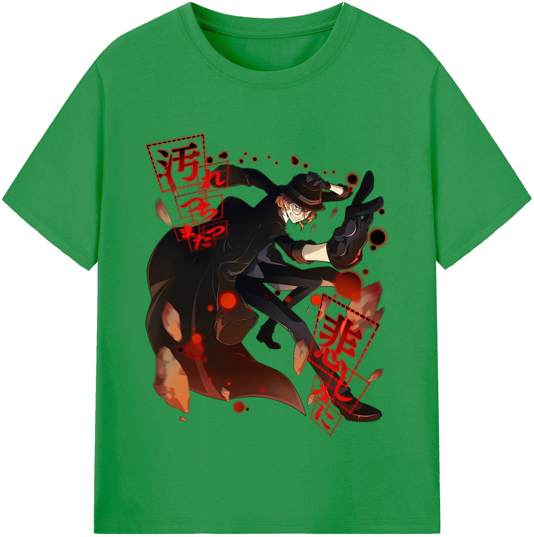 （画像用） 文豪ストレイドッグス Bungo Stray Dogs レディースカジュアルプリントTシャツ（綿100％）
