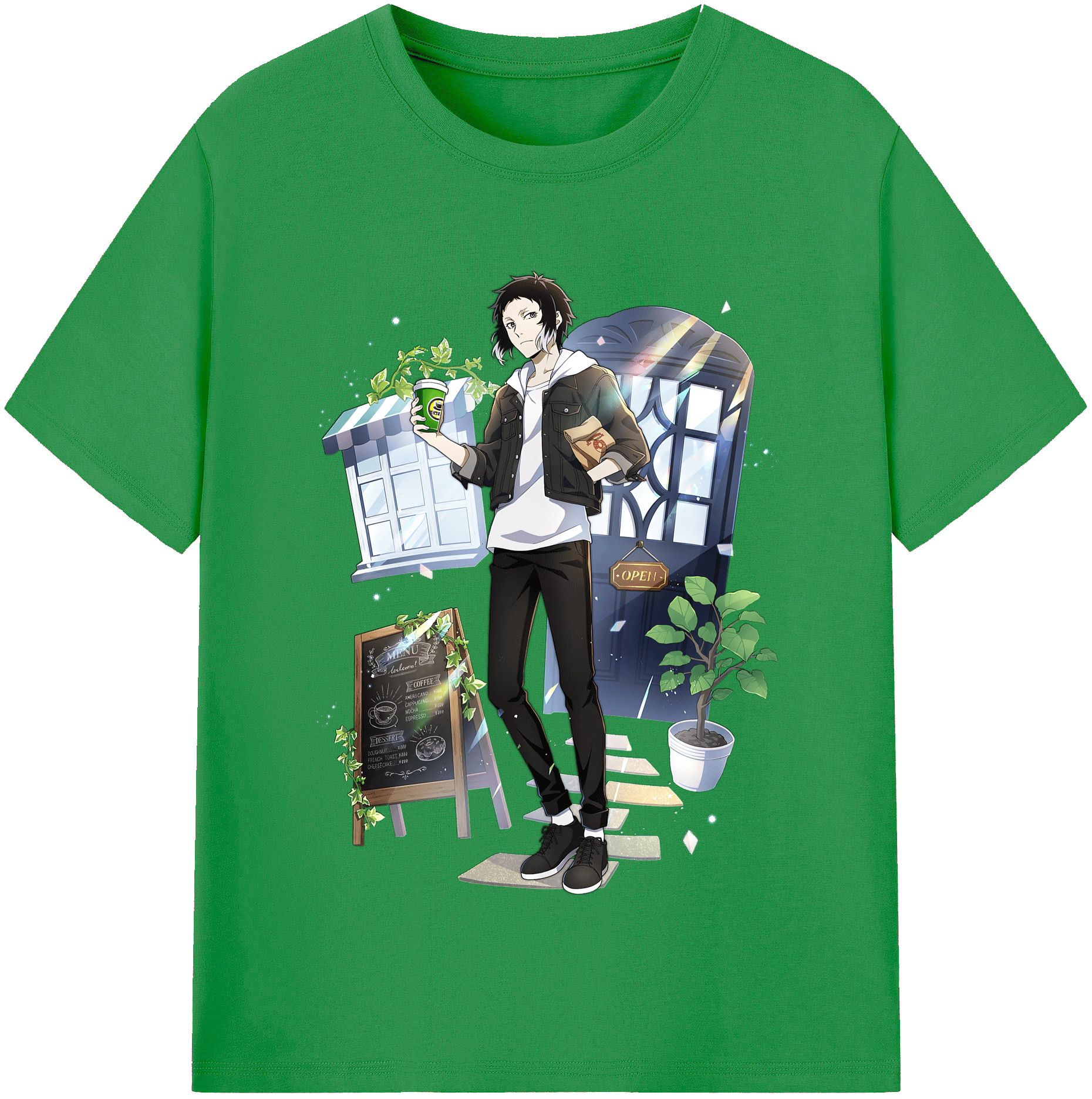 （画像用） 文豪ストレイドッグス Bungo Stray Dogs レディースカジュアルプリントTシャツ（綿100％）