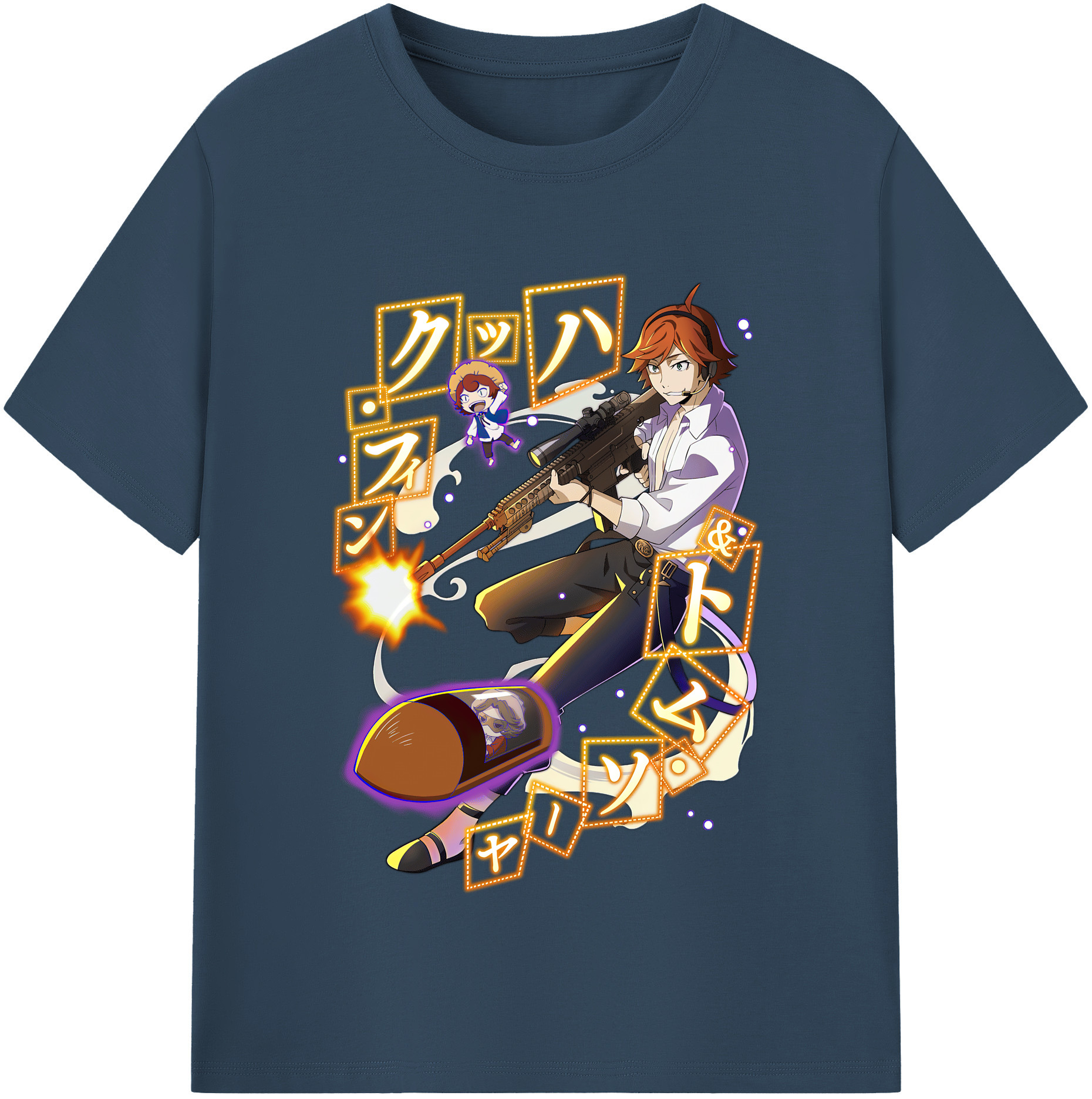 （画像用） 文豪ストレイドッグス Bungo Stray Dogs レディースカジュアルプリントTシャツ（綿100％）