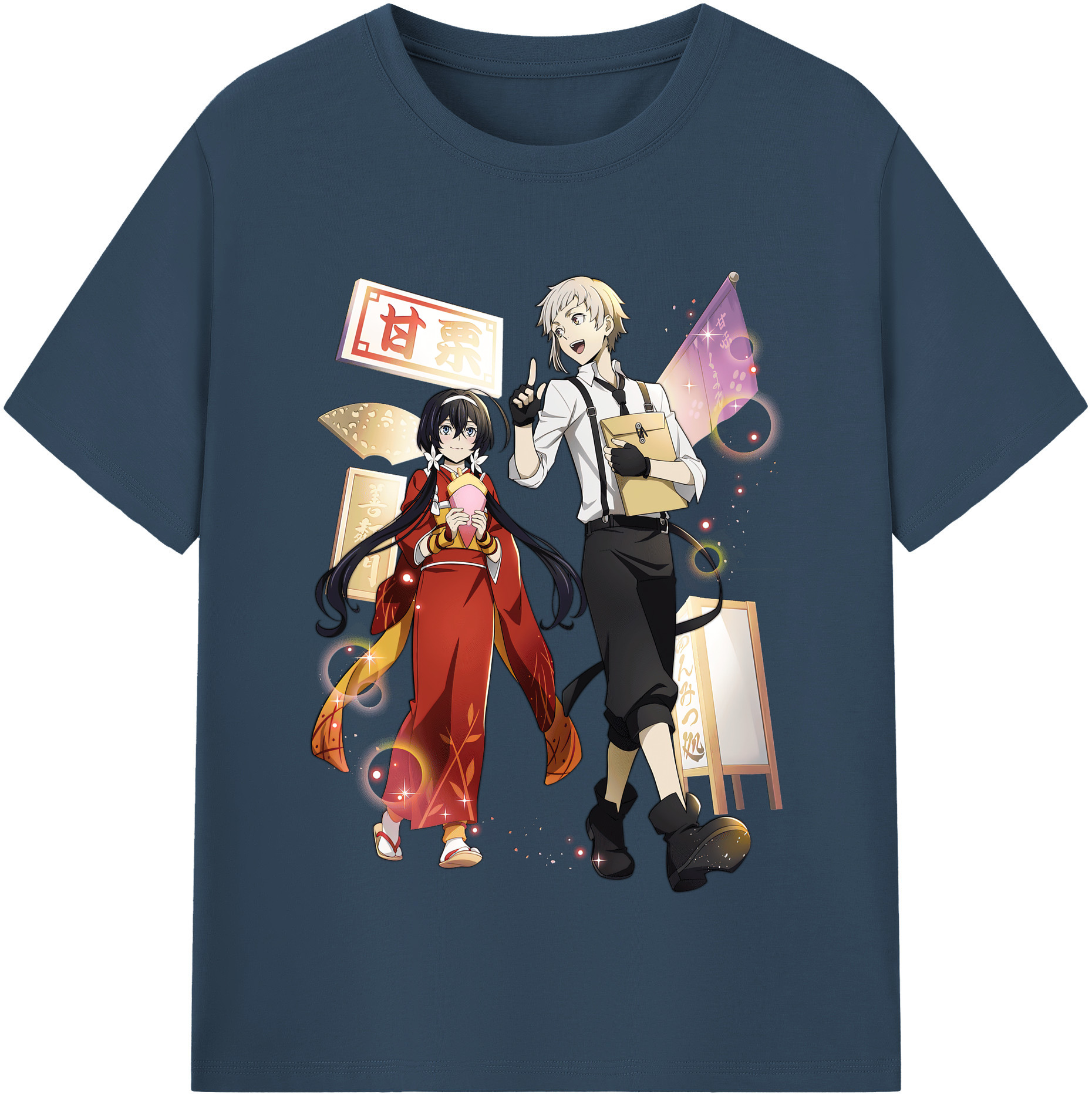 （画像用） 文豪ストレイドッグス Bungo Stray Dogs レディースカジュアルプリントTシャツ（綿100％）