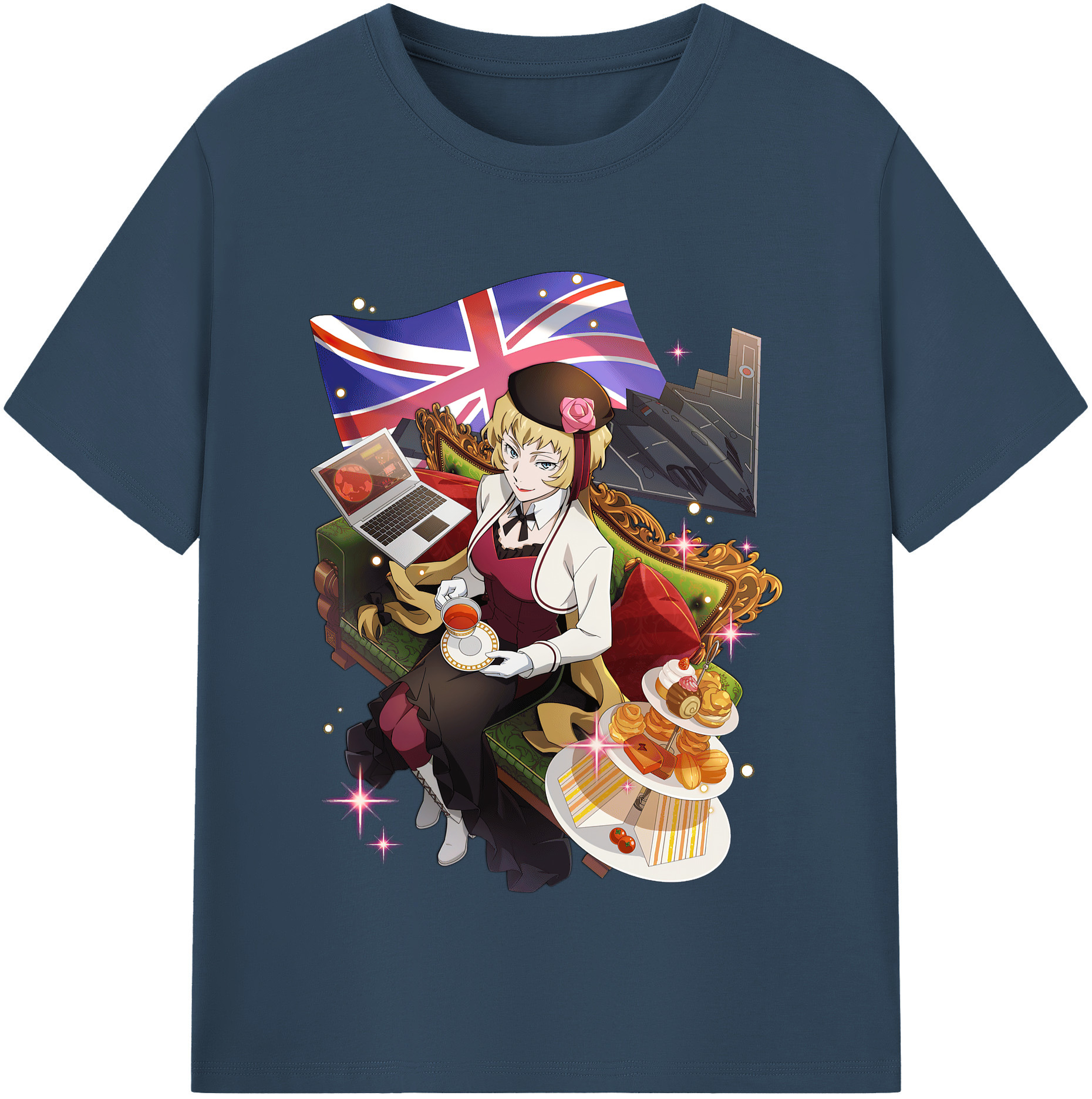 （画像用） 文豪ストレイドッグス Bungo Stray Dogs レディースカジュアルプリントTシャツ（綿100％）
