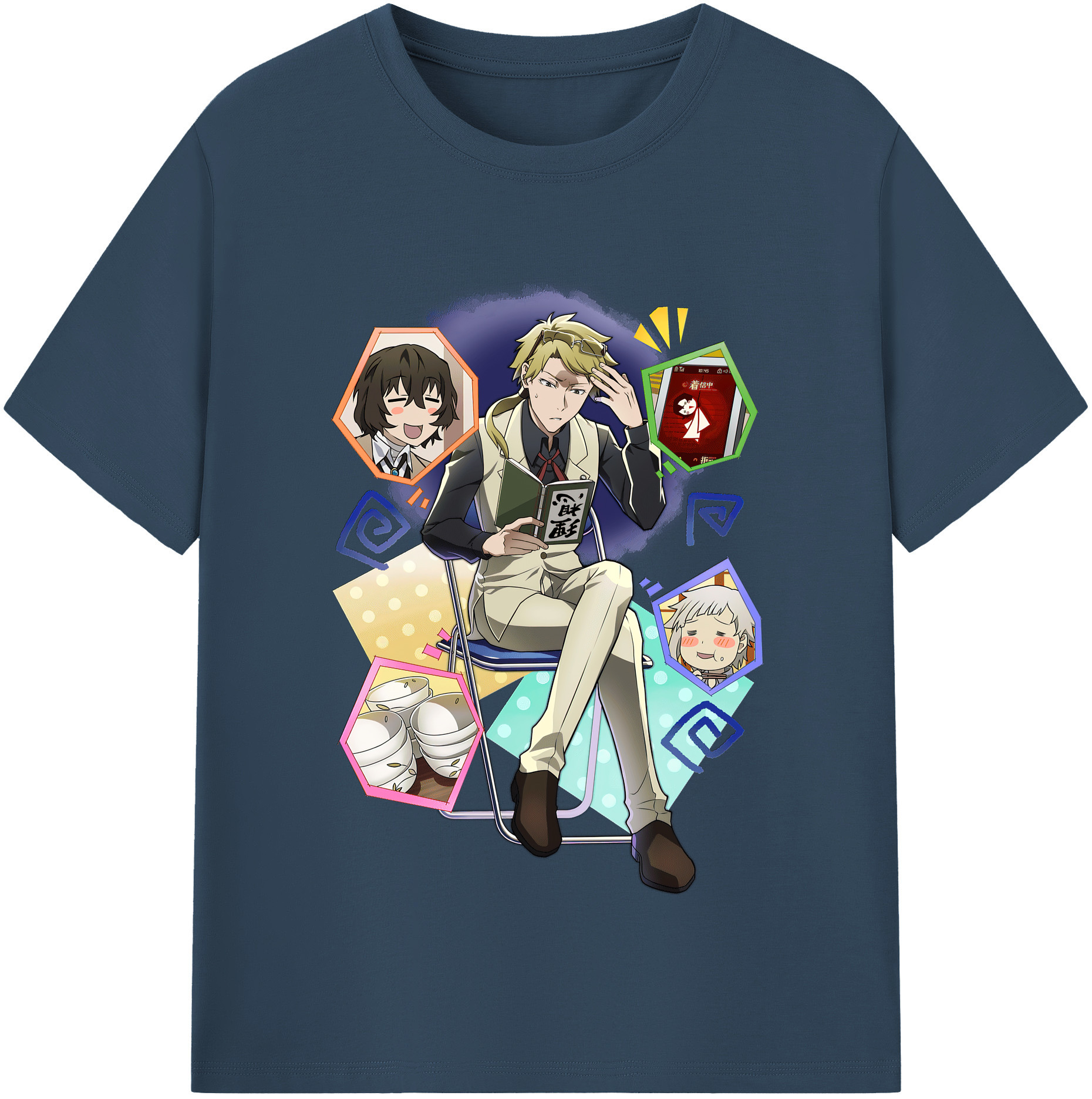 （画像用） 文豪ストレイドッグス Bungo Stray Dogs レディースカジュアルプリントTシャツ（綿100％）