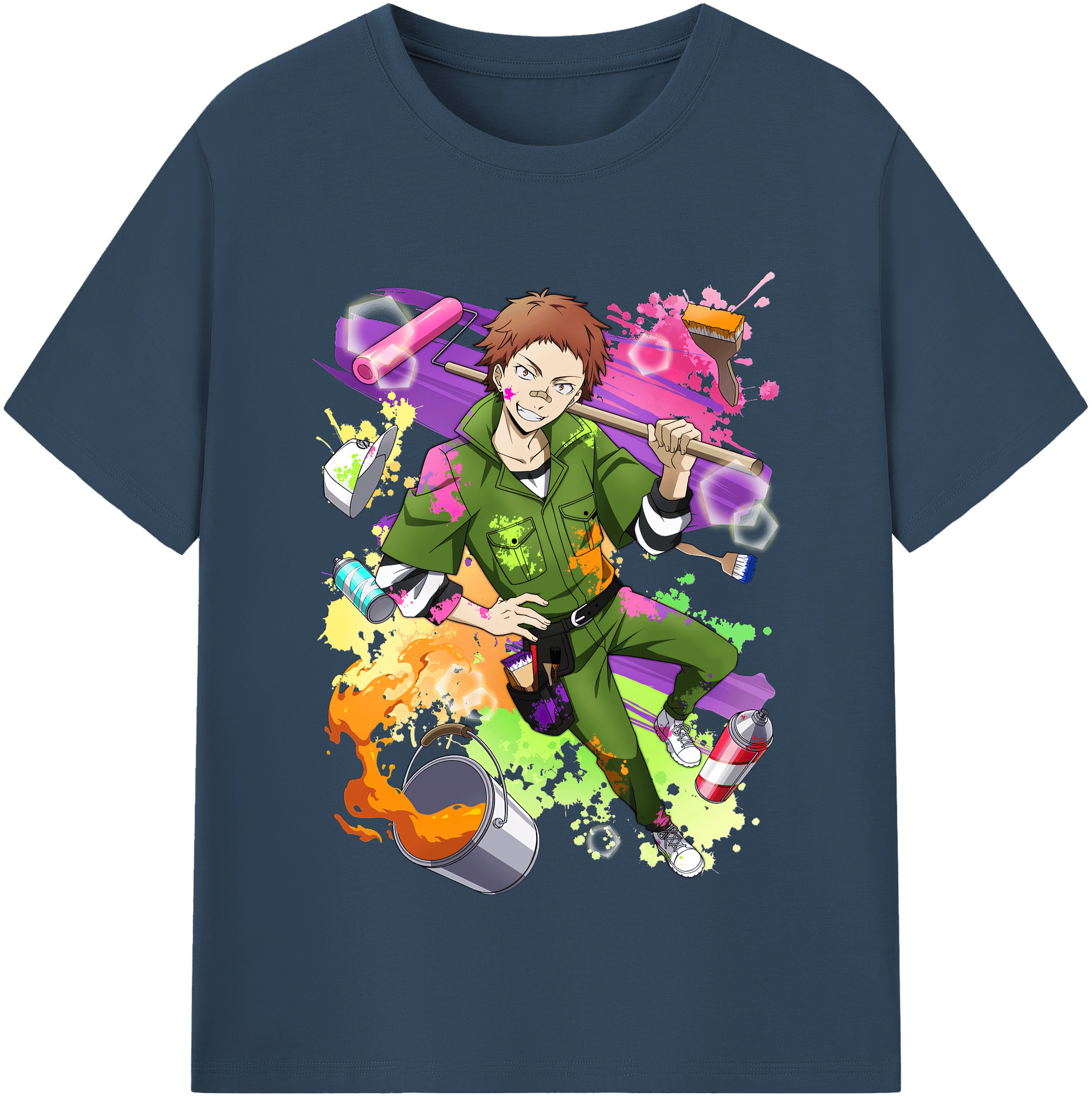 （画像用） 文豪ストレイドッグス Bungo Stray Dogs レディースカジュアルプリントTシャツ（綿100％）